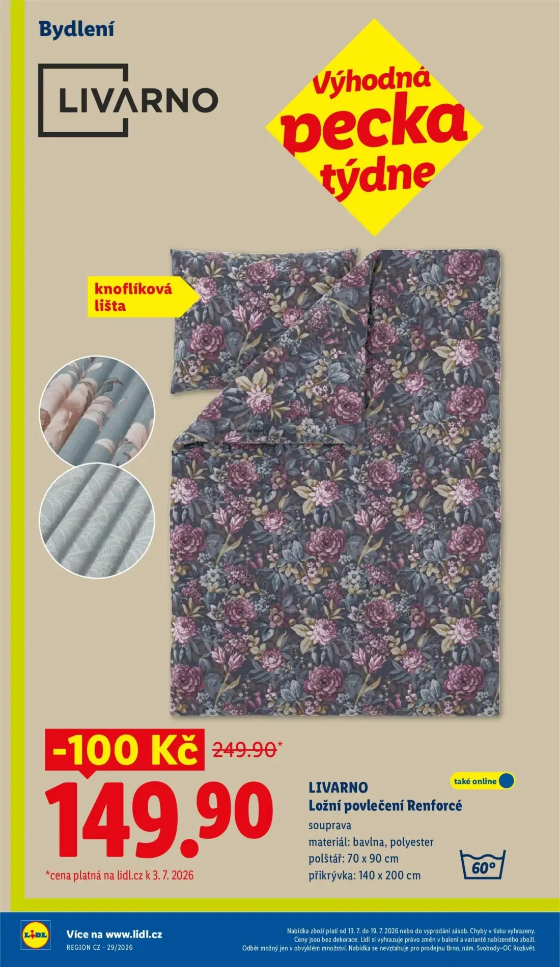 Lidl leták, strana 12 z 49 — Ložní povlečení Renforcé