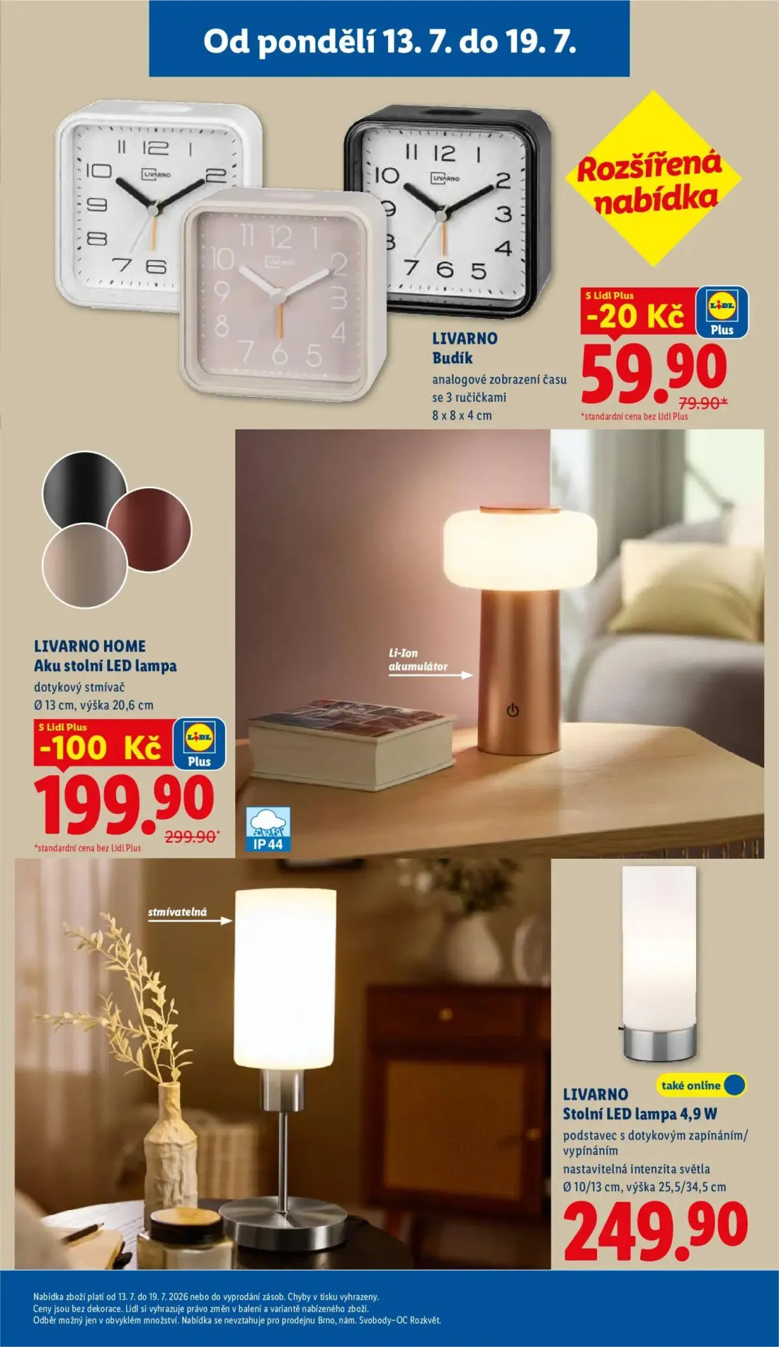 Lidl leták, strana 35 z 49 — LIVARNO HOME Aku stolní LED lampa, LIVARNO Budík, LIVARNO Stolní LED lampa 4,9 W