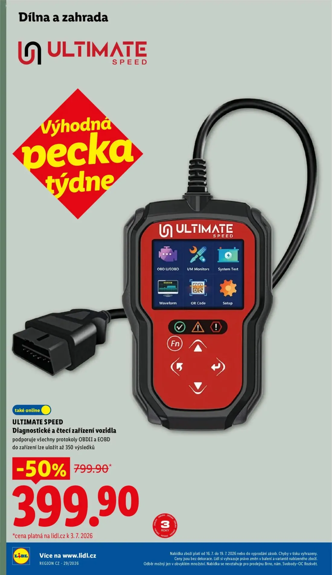 Lidl leták, strana 12 z 51 — ULTIMATE SPEED Diagnostické a čtecí zařízení vozidla