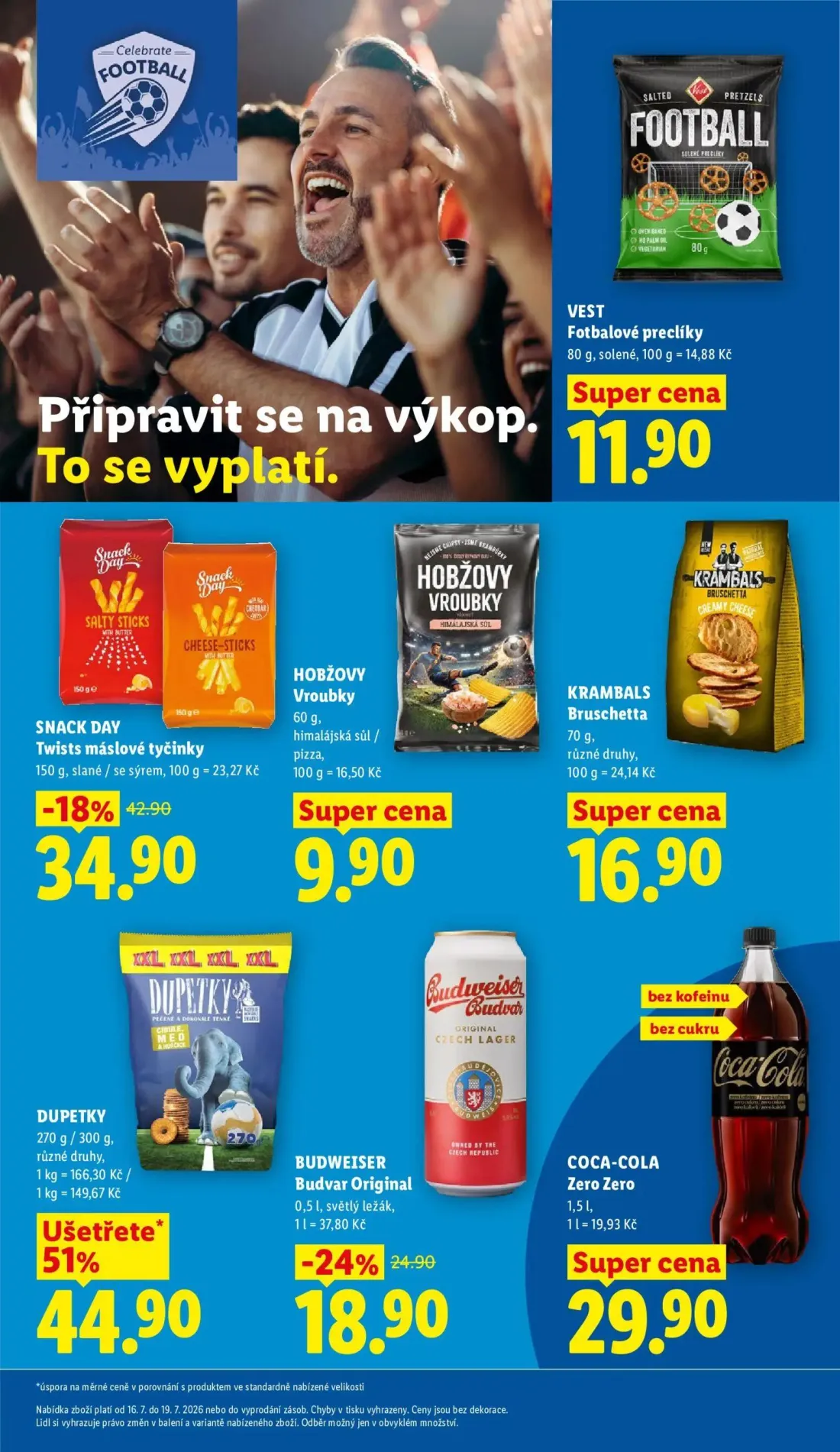 Lidl leták, strana 31 z 51 — BUDWEISER Budvar Original, COCA-COLA Zero Zero