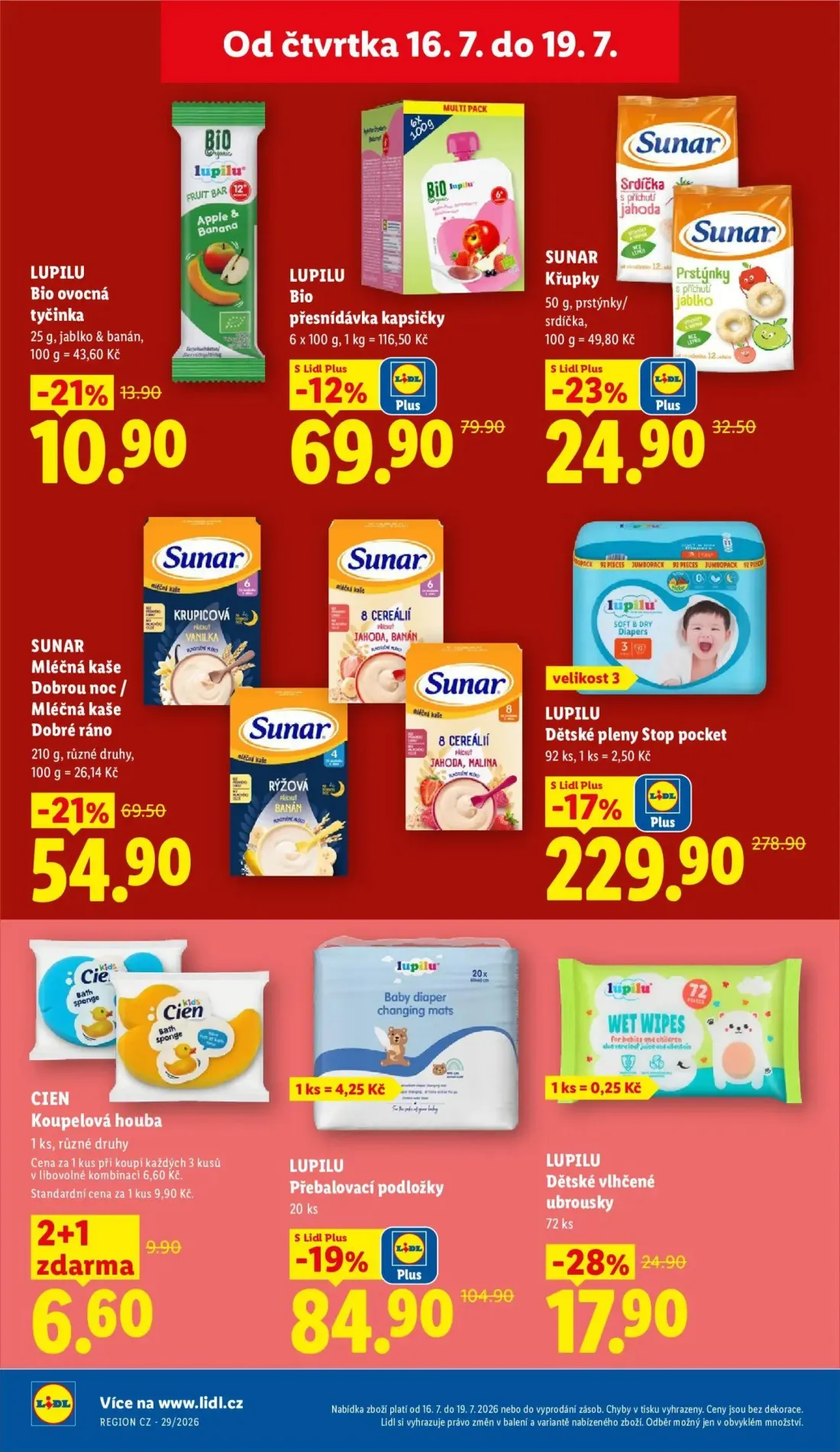 Lidl leták, strana 51 z 51 — Dětské pleny Stop pocket, Bio přesnídávka kapsičky, Dětské vlhčené ubrousky