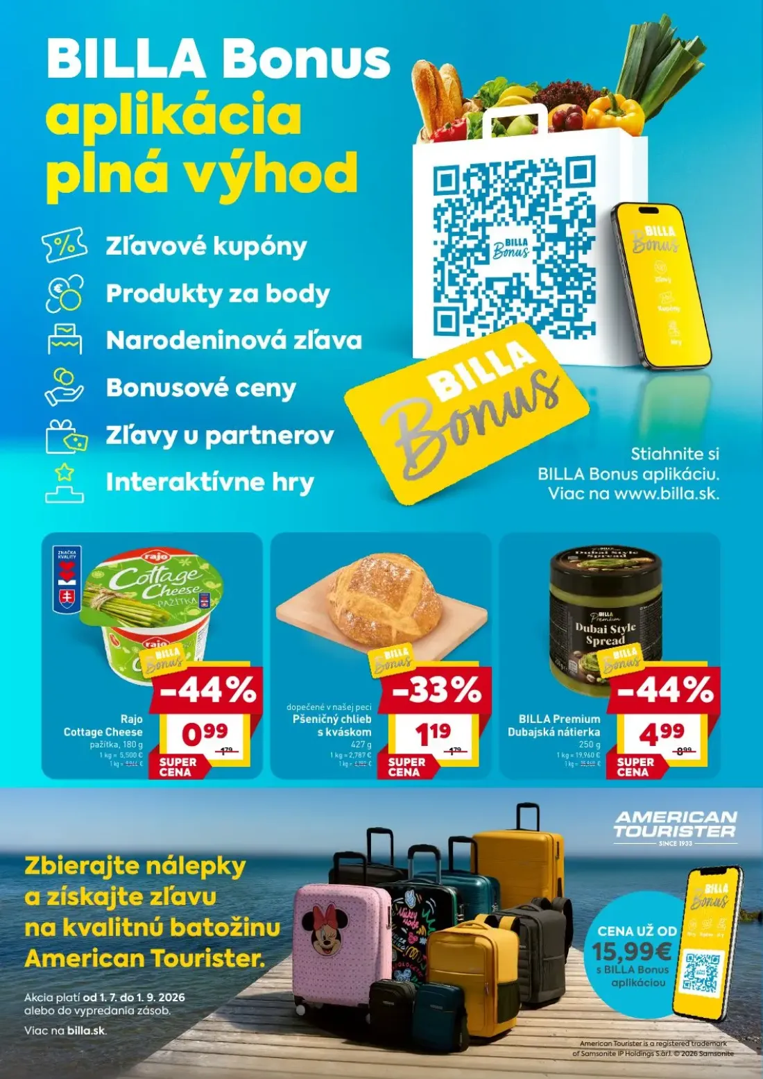 Billa leták, strana 3 z 4 — BILLA Premium Dubajská nátierka, Rajo Cottage Cheese pažítka, Pšeničný chlieb s kváskom