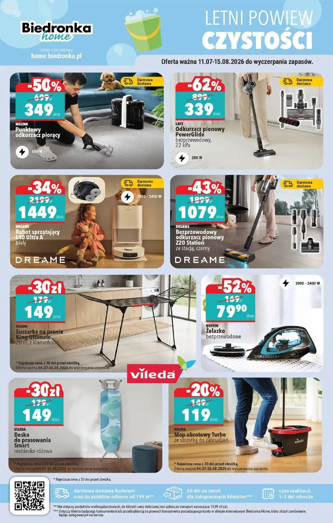 Biedronka gazetka, strona 46 z 48 — Bezprzewodowy odkurzacz pionowy Z20 Station, Robot sprzątający 140 Ultra A, Odkurzacz pi…