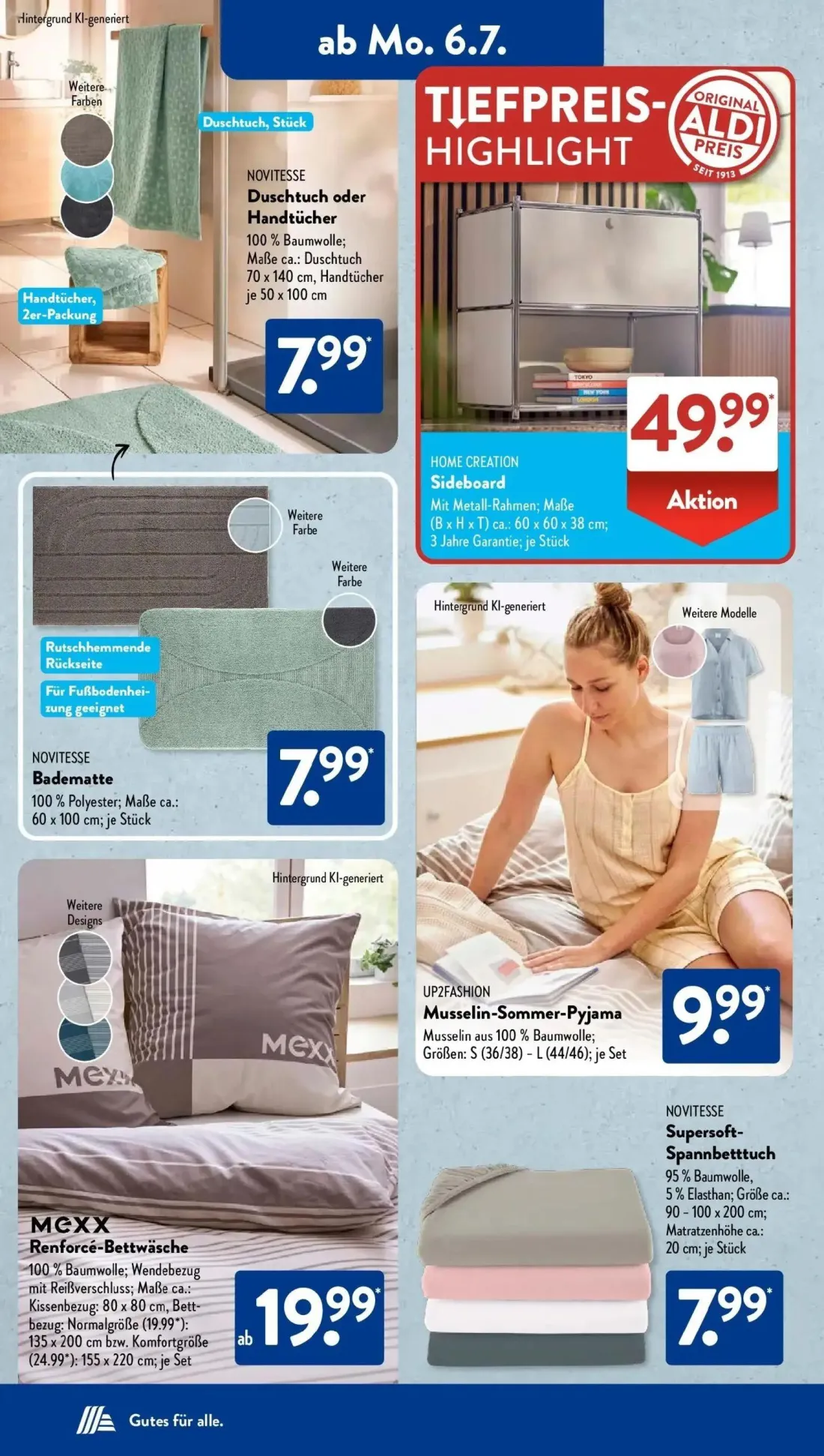 Aldi Süd Prospekt, Seite 13 von 32 — Musselin-Sommer-Pyjama