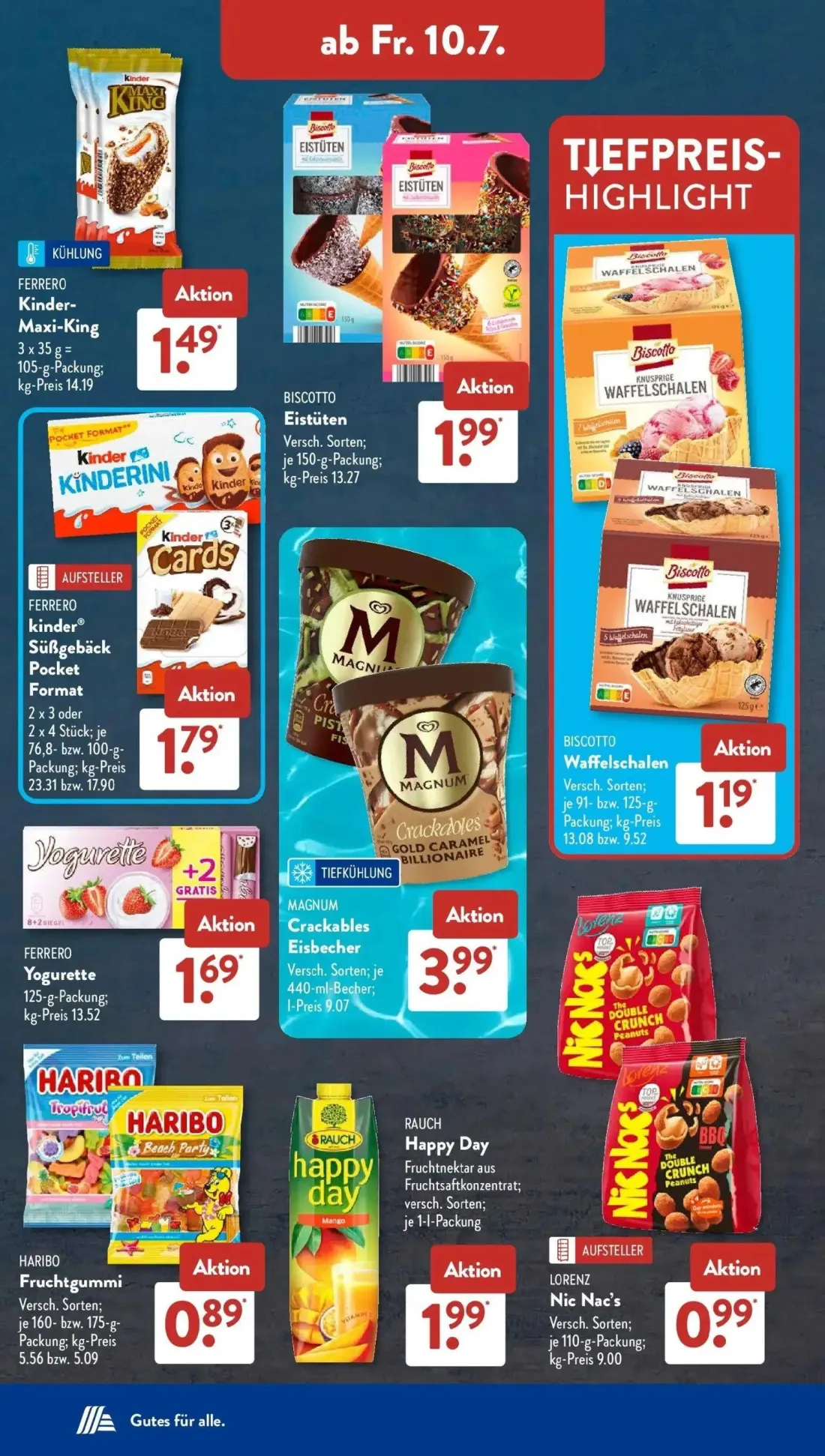 Aldi Süd Prospekt, Seite 21 von 32 — Kinder-Maxi-King, Eistüten, kinder® Süßgebäck Pocket Format