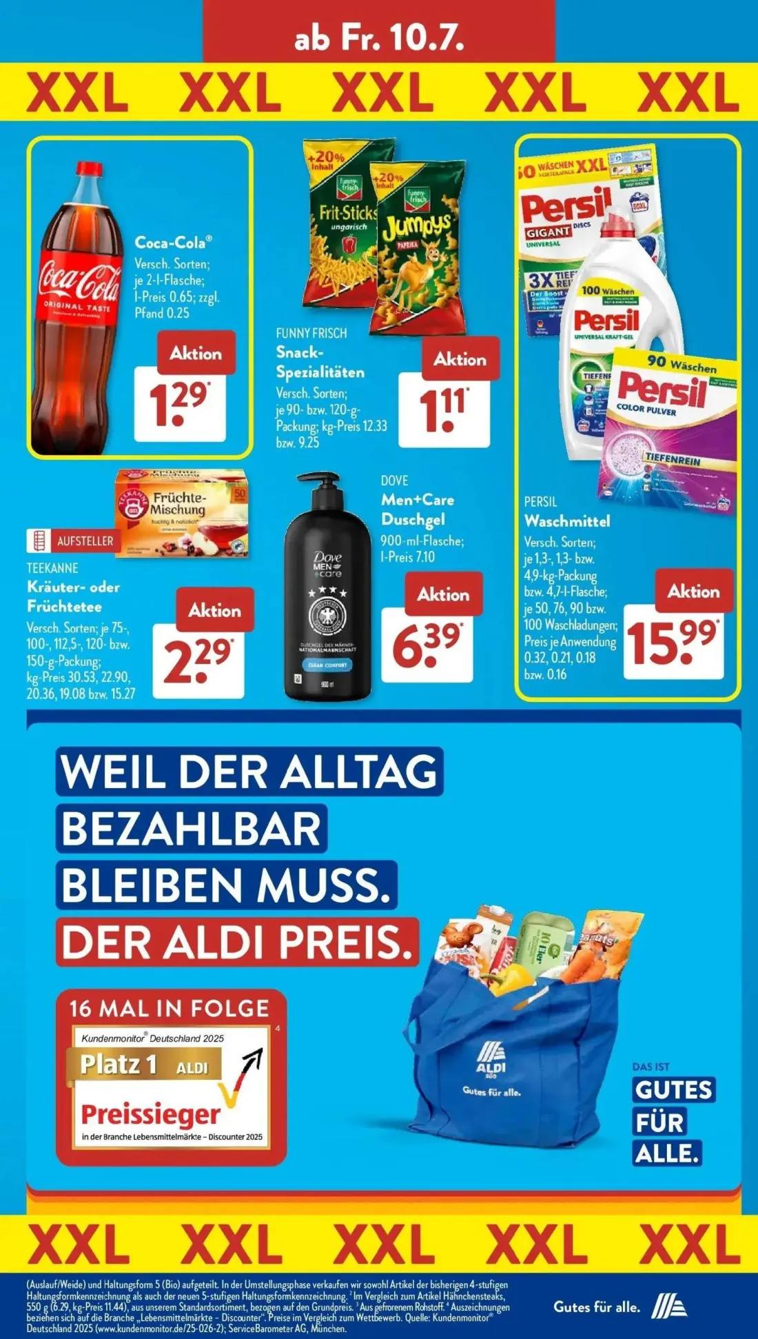Aldi Süd Prospekt, Seite 24 von 32 — DOVE Men+Care Duschgel, PERSIL Waschmittel