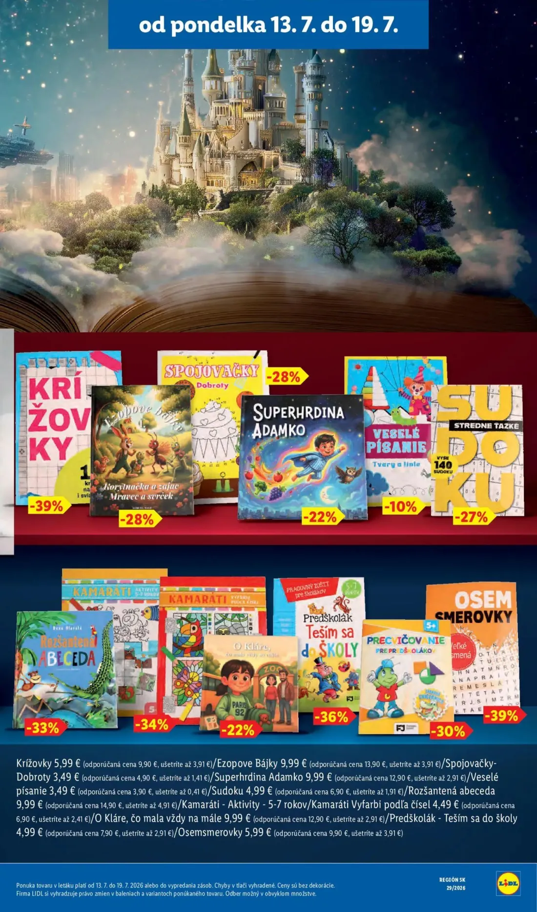 Lidl leták, strana 39 z 94 — Rozšantená abeceda, Krížovky, Ezopove Bájky