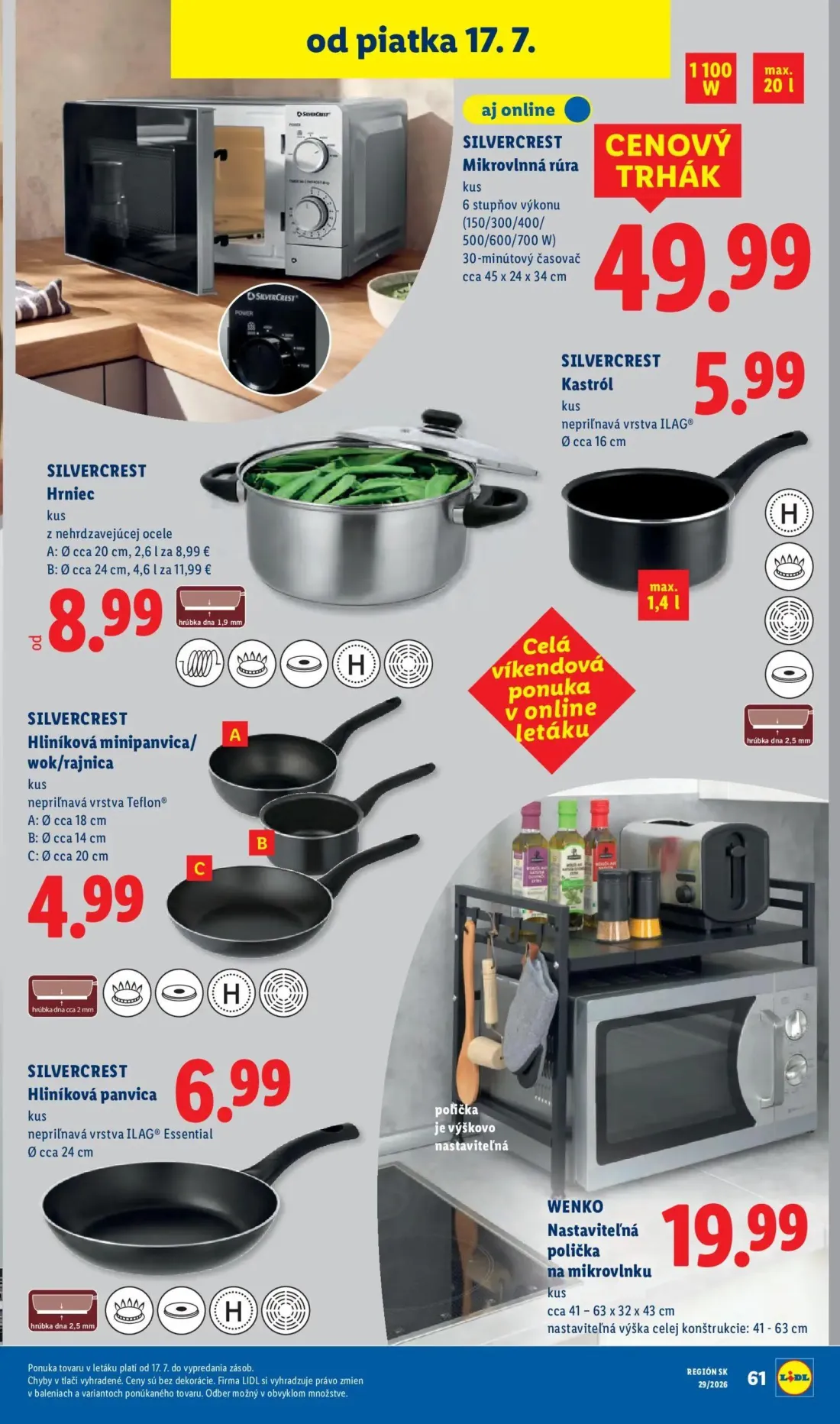 Lidl leták, strana 83 z 94 — SILVERCREST Hrniec, SILVERCREST Mikrovlnná rúra, SILVERCREST Kastról