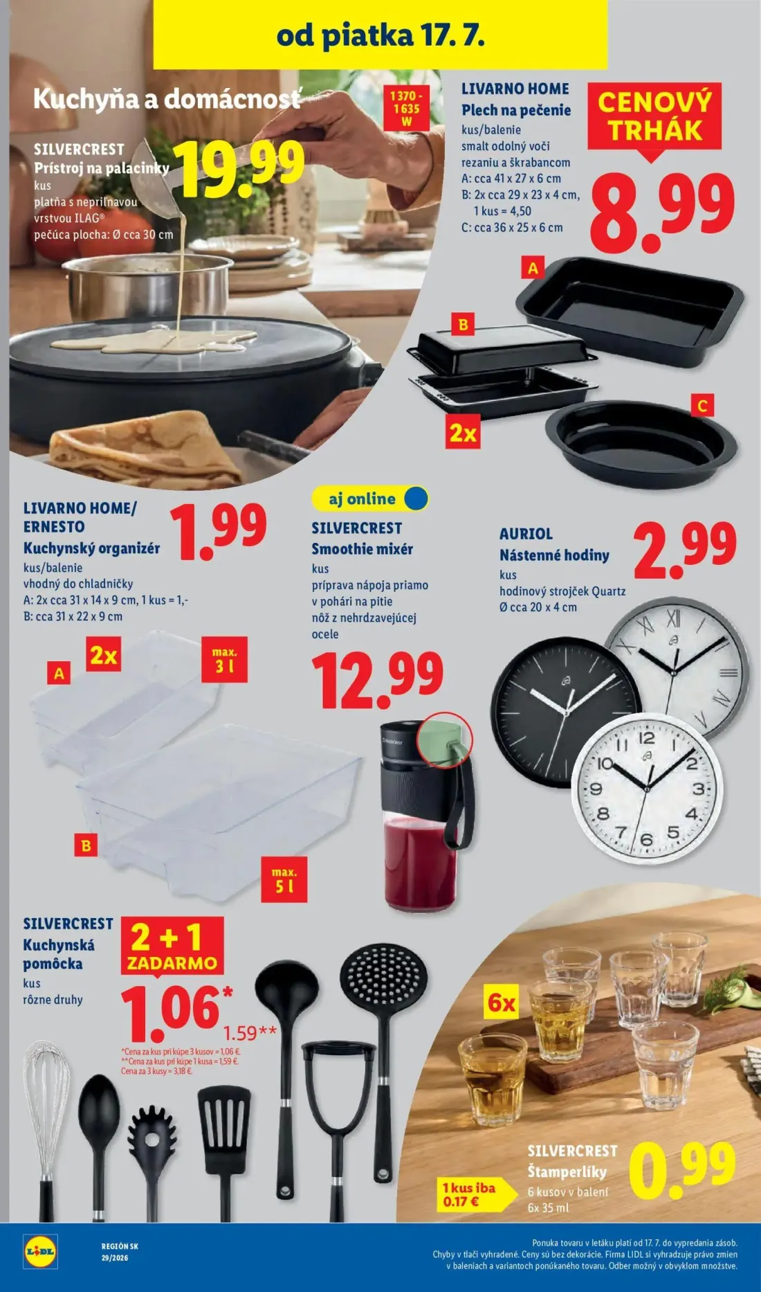 Lidl leták, strana 84 z 94 — SILVERCREST Kuchynská pomôcka, SILVERCREST Prístroj na palacinky, LIVARNO HOME Plech na pečenie