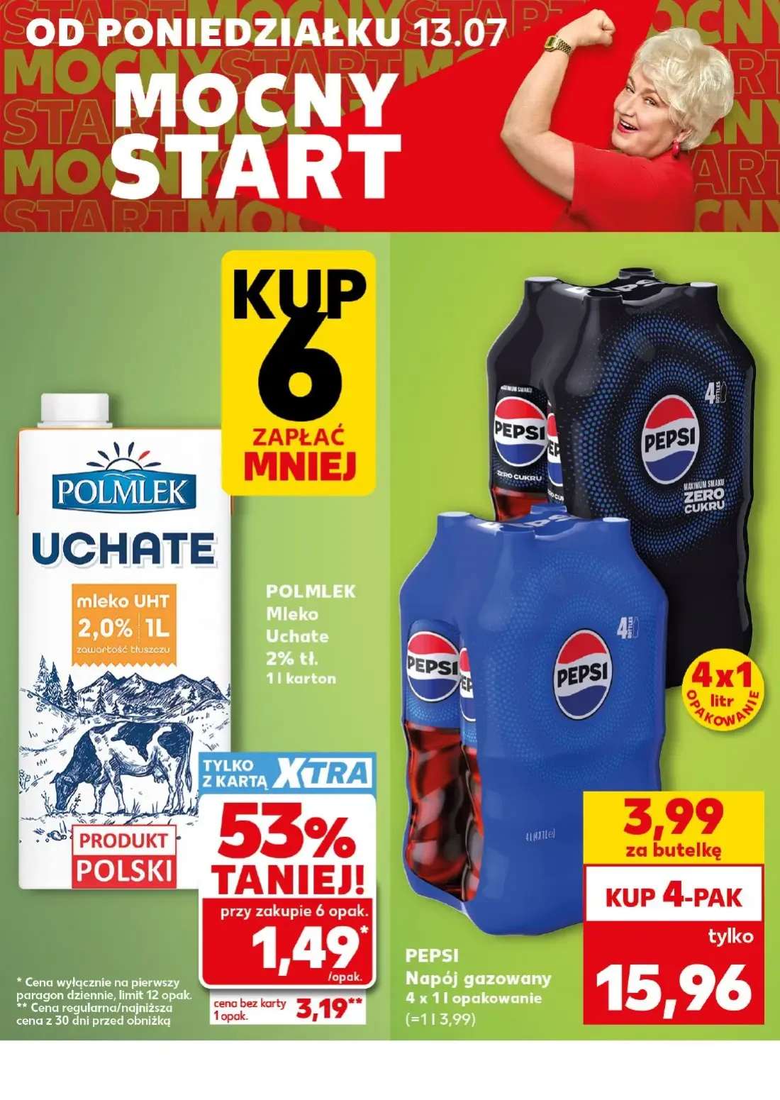 Kaufland gazetka, strona 6 z 36 — PEPSI Napój gazowany, POLMLEK Mleko Uchate 2% tł.