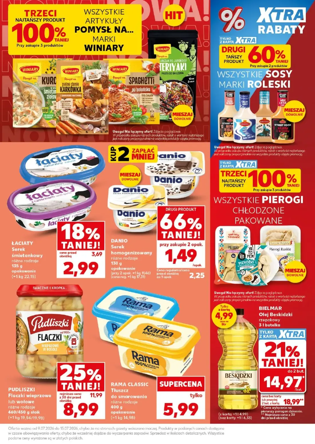 Kaufland gazetka, strona 9 z 36 — PUDLISZKI Flaczki wieprzowe lub wołowe, DANIO Serek homogenizowany, ŁACIATY Serek śmietank…