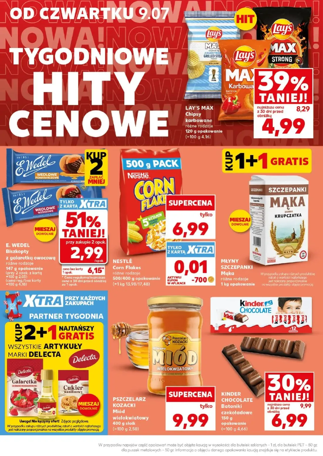 Kaufland gazetka, strona 10 z 36 — LAY'S MAX Chipsy karbowane, E. WEDEL Biszkopty z galaretką owocową, KINDER CHOCOLATE Bato…