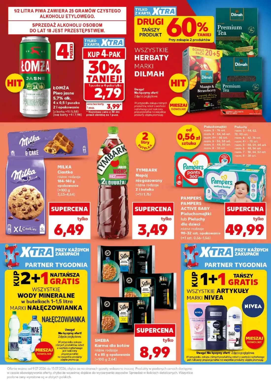 Kaufland gazetka, strona 11 z 36 — ŁOMŻA Piwo jasne, MILKA Ciastka, TYMBARK Napój niegazowany
