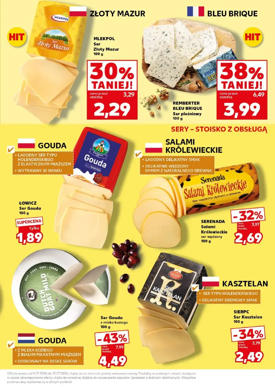 Kaufland gazetka, strona 25 z 36 — Ser Gouda z mleka koziego, REMBERTER BLEU BRIQUE Ser pleśniowy, SIERPC Ser Kasztelan