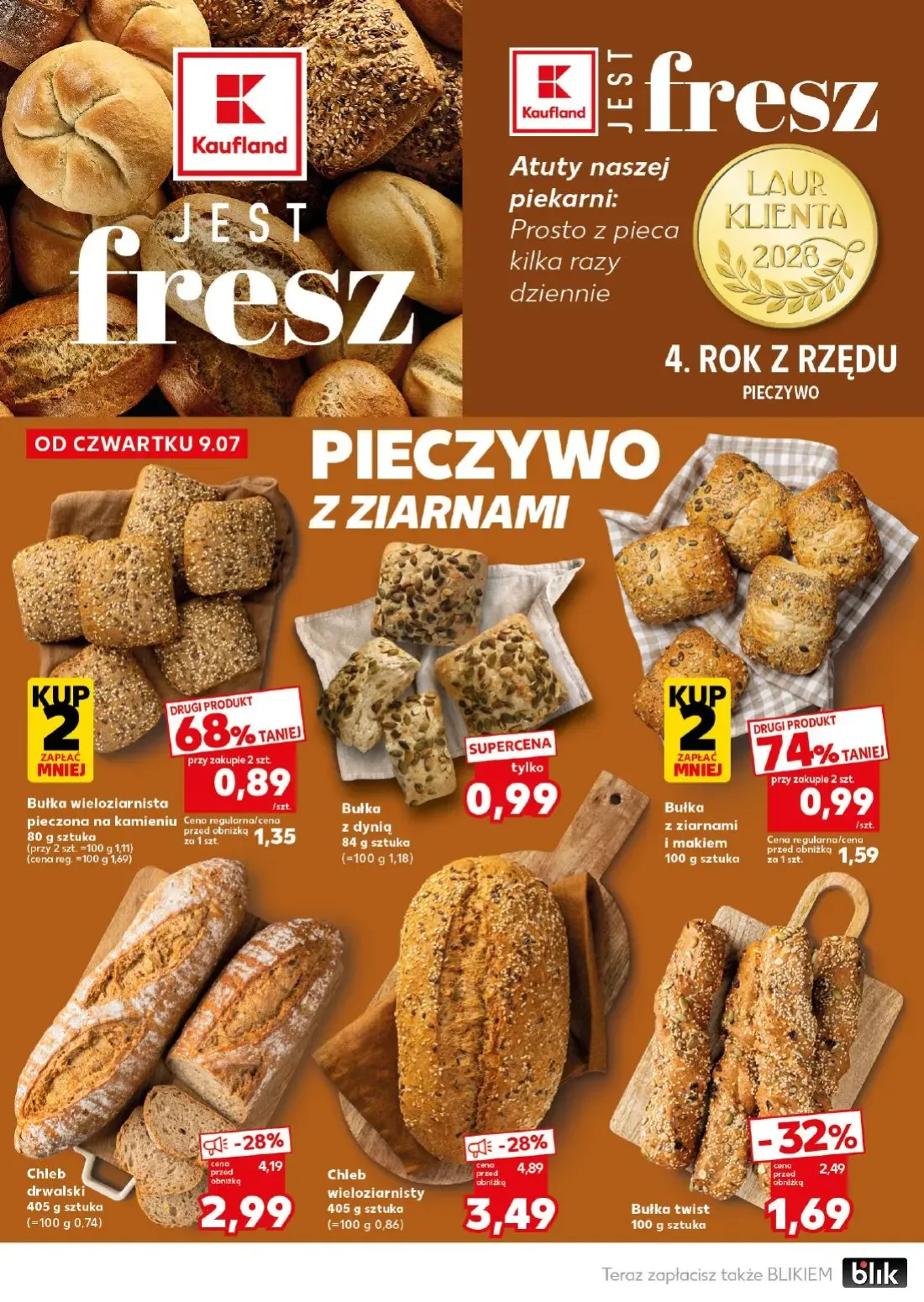 Kaufland gazetka, strona 26 z 36 — Chleb wieloziarnisty, Chleb drwalski, Bułka twist