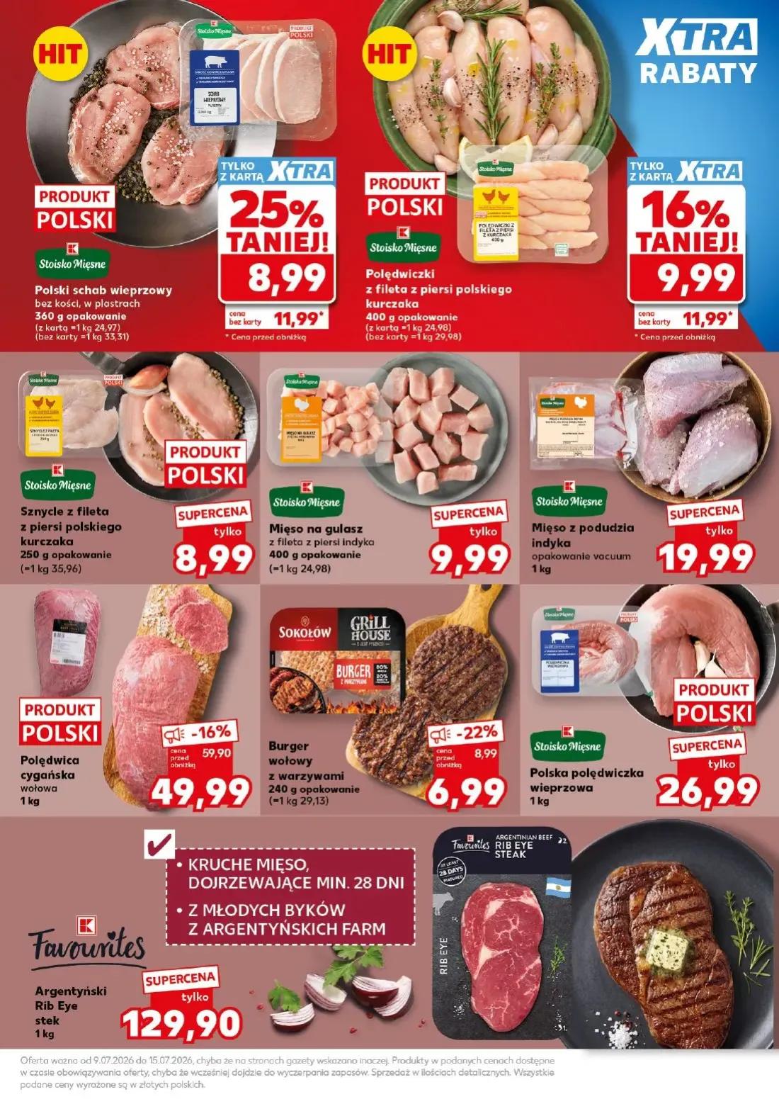 Kaufland gazetka, strona 29 z 36 — Polędwica cygańska wołowa, Polski schab wieprzowy bez kości, w plastrach, Polędwiczki z f…