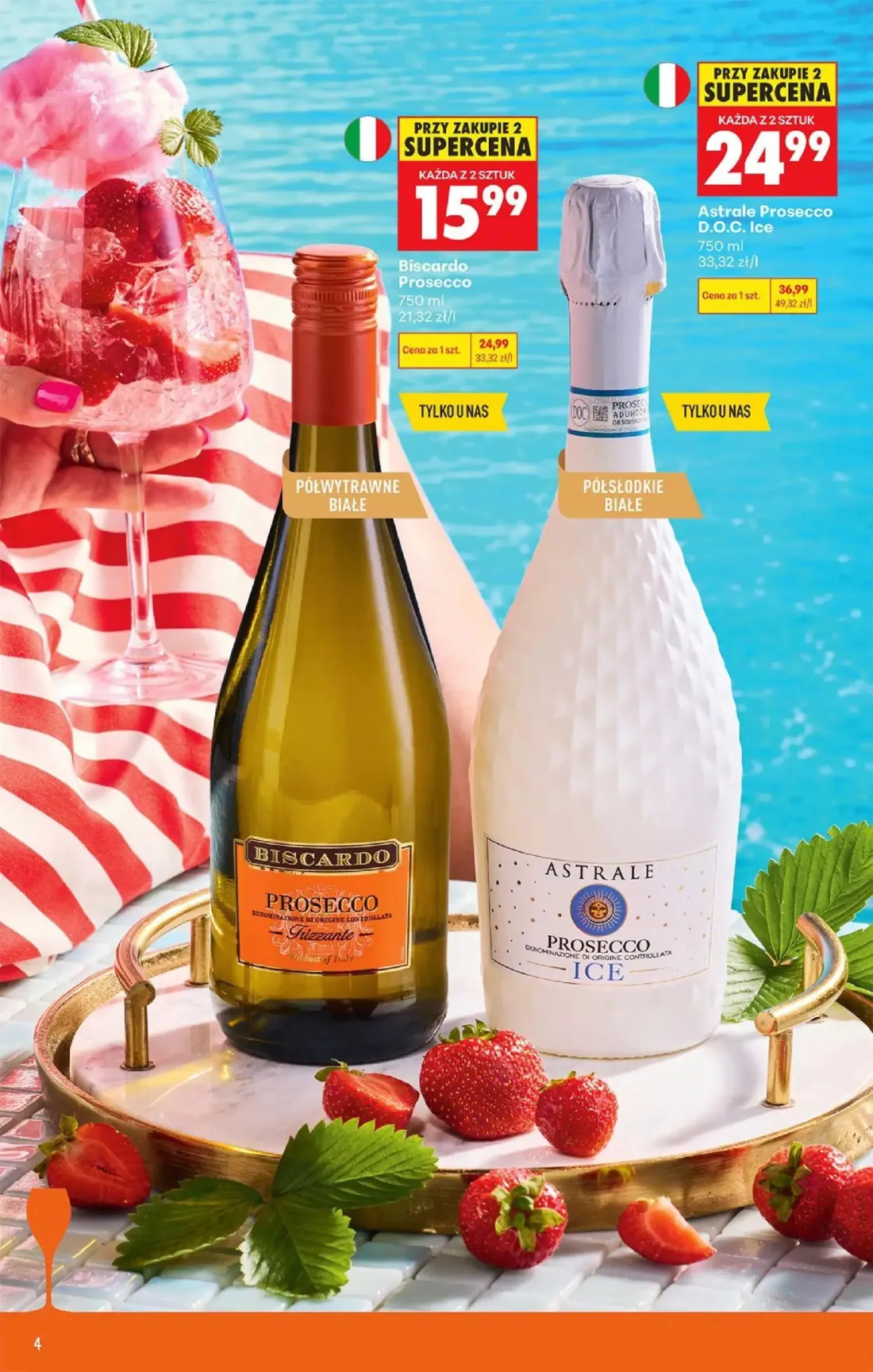 Biedronka gazetka, strona 4 z 36 — Astrale Prosecco D.O.C. Ice, Biscardo Prosecco