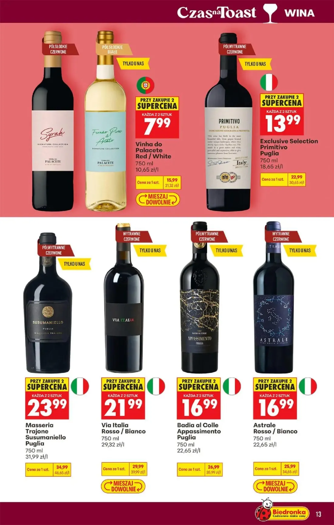 Biedronka gazetka, strona 13 z 36 — Masseria Trajone Susumaniello Puglia, Badia al Colle Appassimento Puglia, Exclusive Sele…