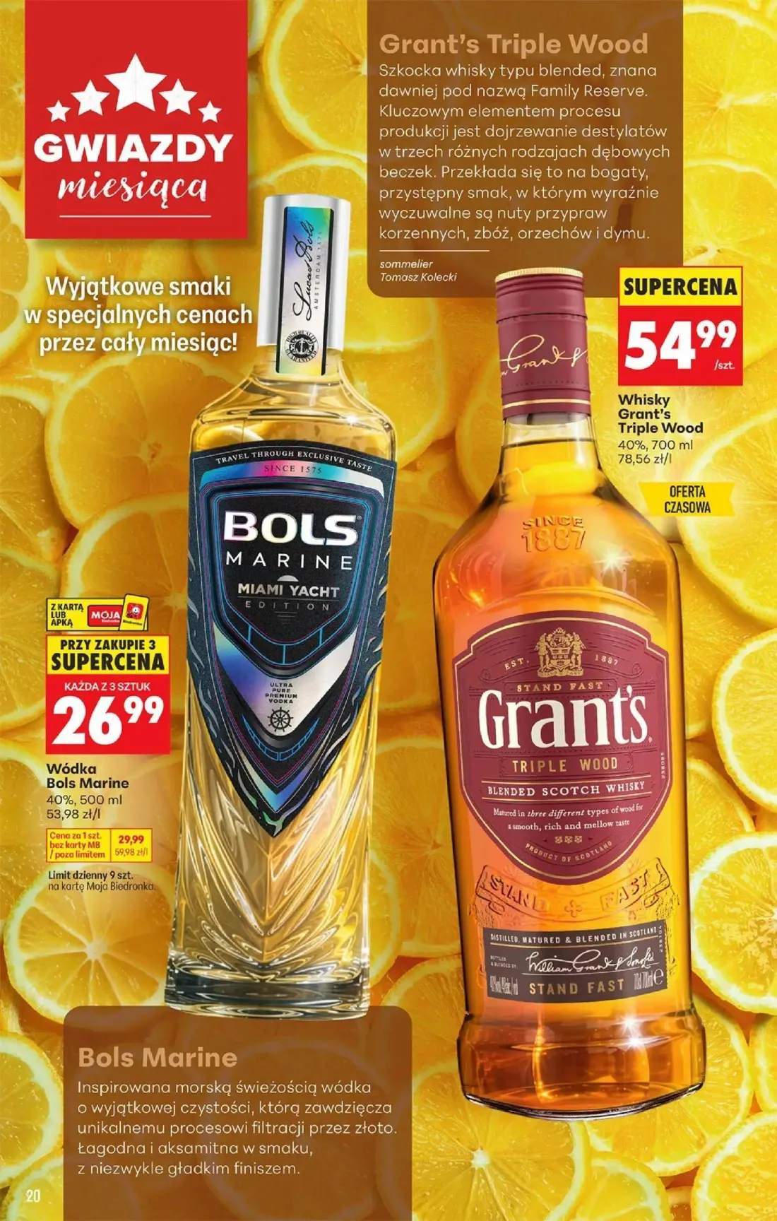 Biedronka gazetka, strona 20 z 36 — Bols Marine, Whisky Grant's Triple Wood