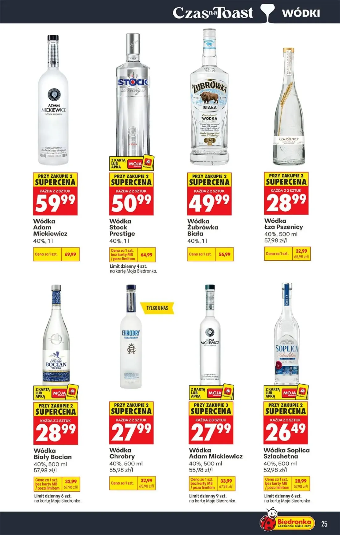Biedronka gazetka, strona 25 z 36 — Wódka Stock Prestige, Wódka Adam Mickiewicz, Wódka Adam Mickiewicz