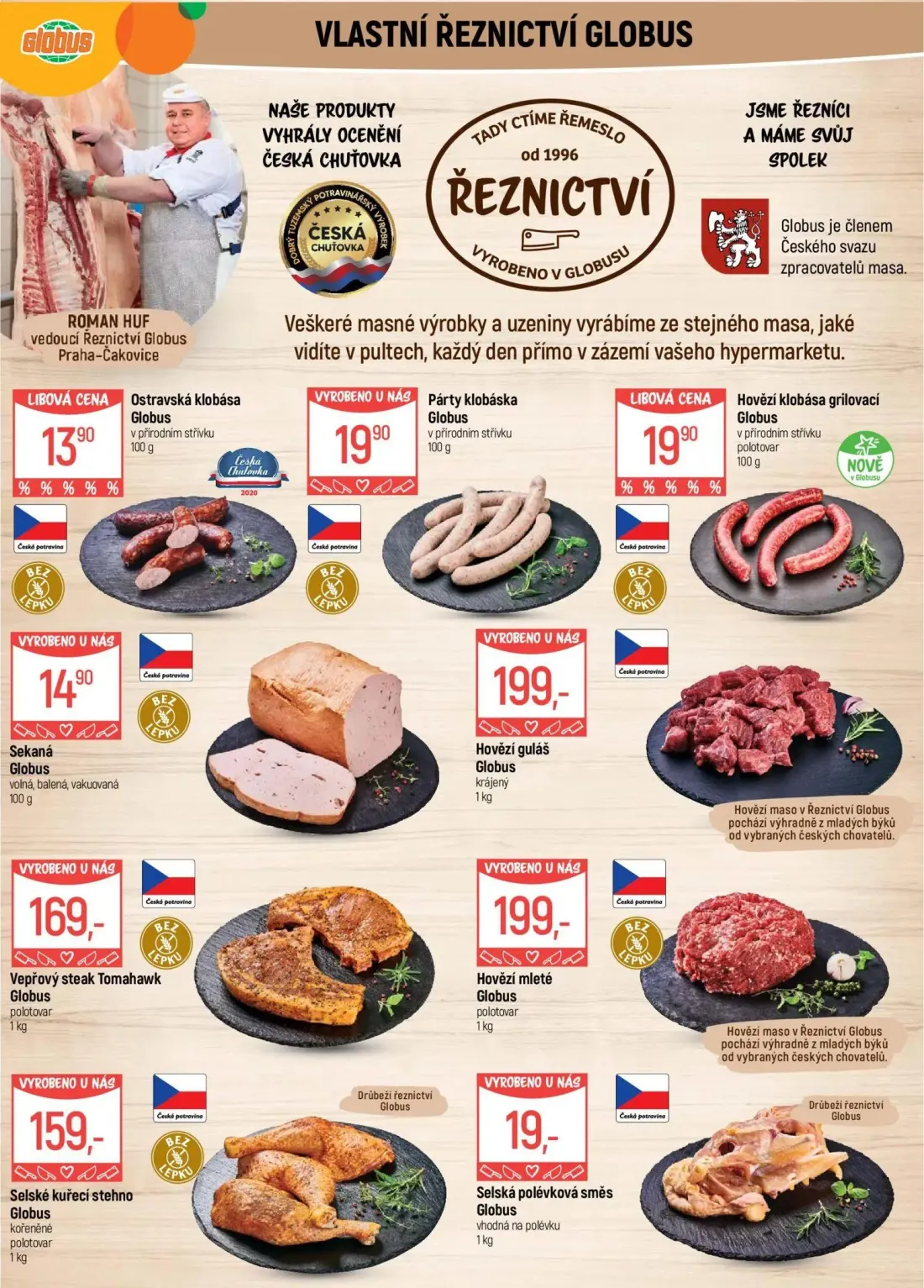 GLOBUS leták, strana 5 z 57 — Hovězí klobása grilovací Globus