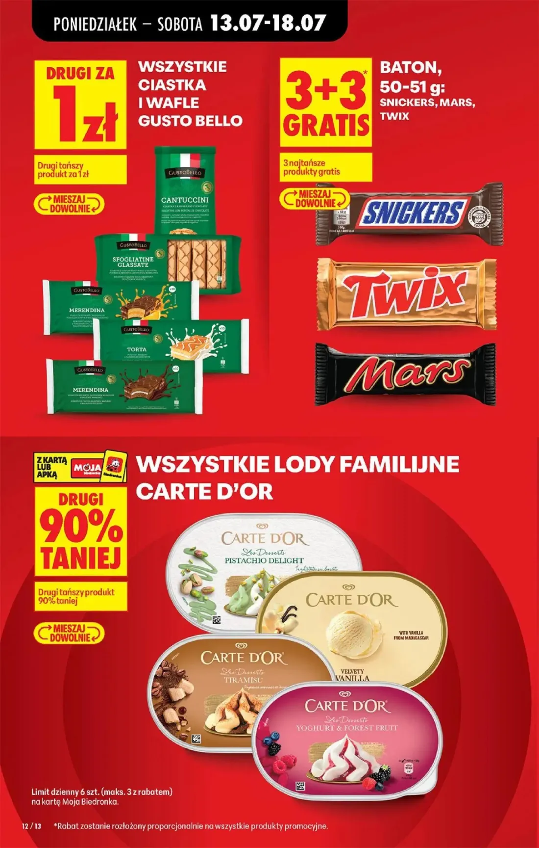 Biedronka gazetka, strona 12 z 88 — CANTUCCINI GUSTO BELLO, SFOGLIATINE GLASSATE GUSTO BELLO, MERENDINA GUSTO BELLO