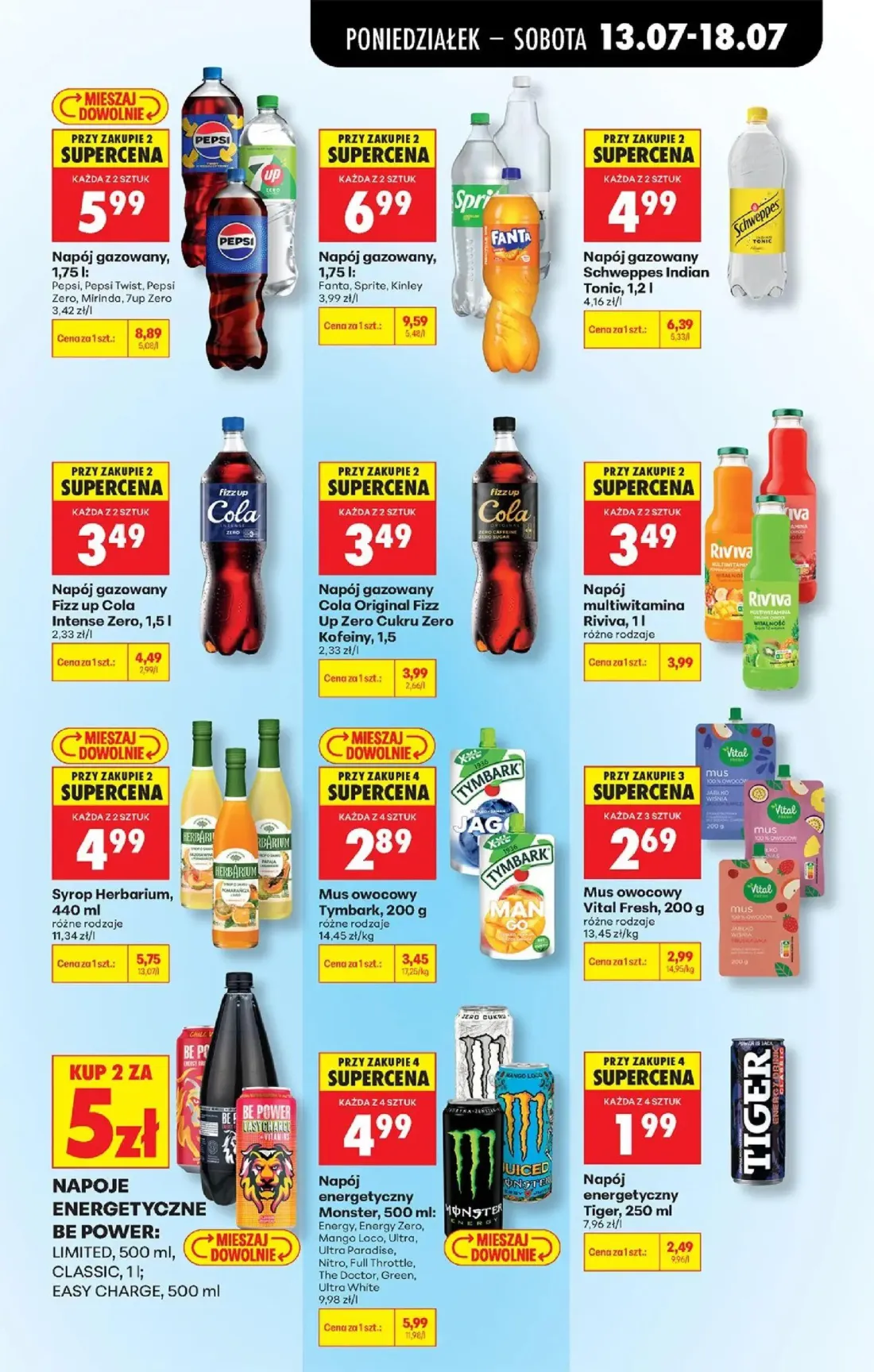 Biedronka gazetka, strona 71 z 88 — Napój gazowany Pepsi, Pepsi Twist, Pepsi Zero, Mirinda, 7up Zero, Napój gazowany Fanta, …