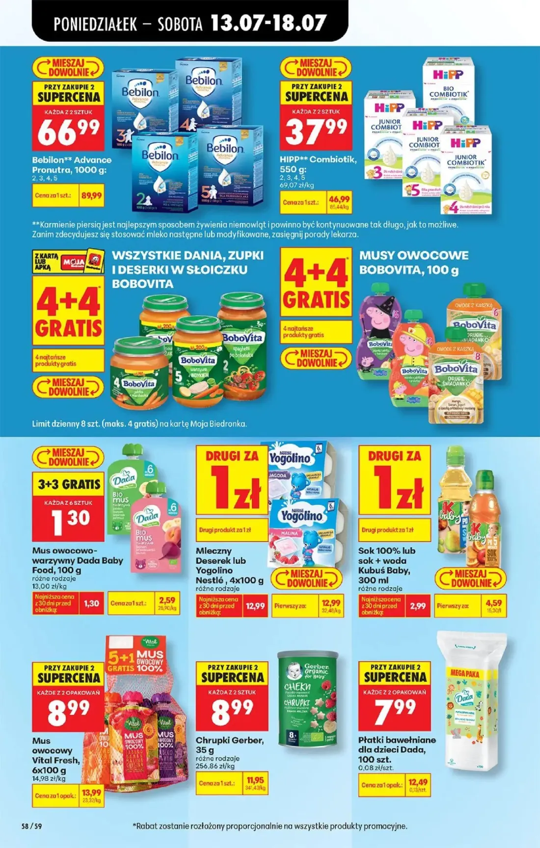 Biedronka gazetka, strona 78 z 88 — Bebilon** Advance Pronutra, HIPP** Combiotik, Mus owocowy Vital Fresh