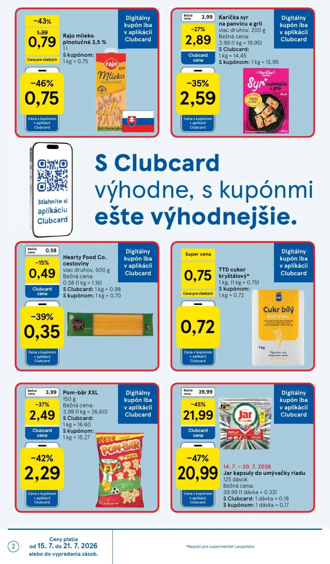 Tesco Supermarket leták, strana 2 z 33 — Jar kapsuly do umývačky riadu, Rajo mlieko plnotučné 3,5%