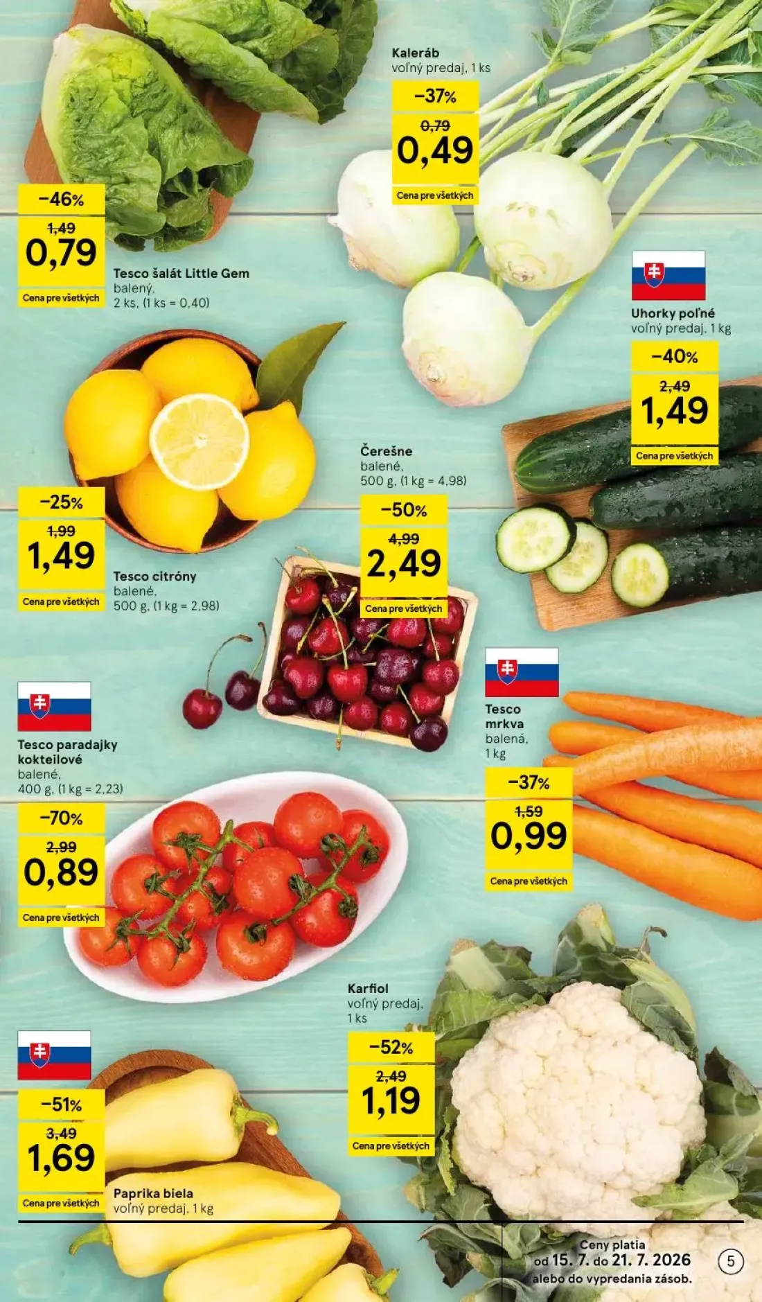 Tesco Supermarket leták, strana 5 z 33 — Čerešne