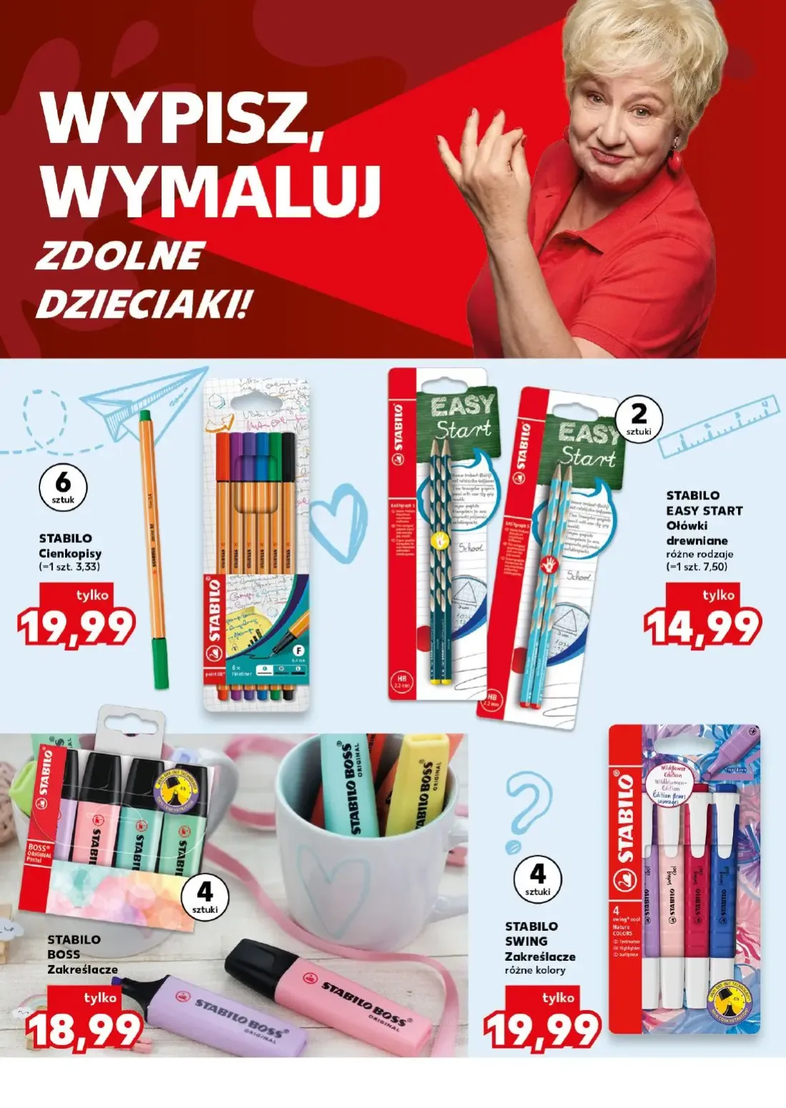 Kaufland gazetka, strona 8 z 32 — STABILO Cienkopisy, STABILO EASY START Ołówki, STABILO BOSS Zakreślacze