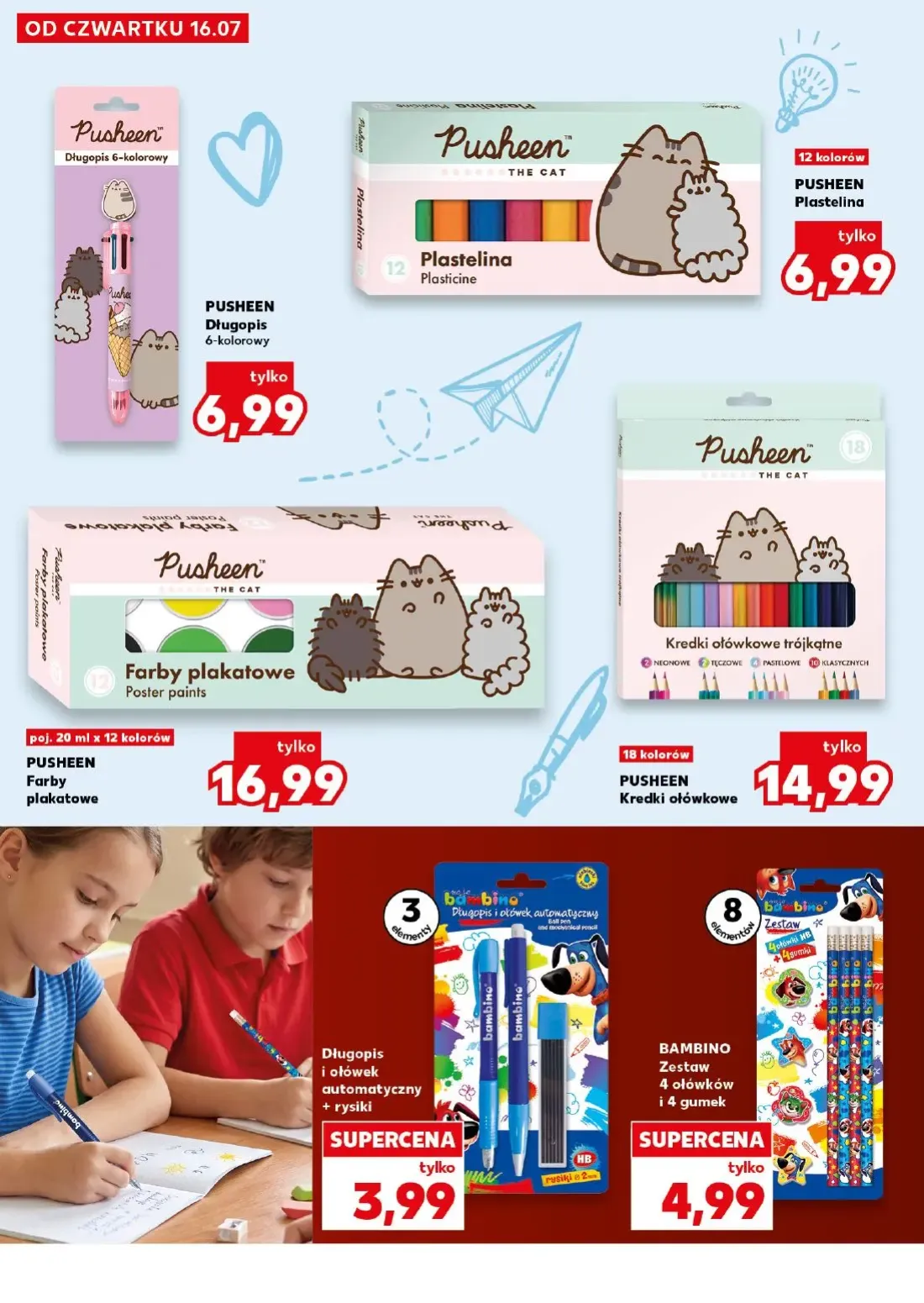 Kaufland gazetka, strona 10 z 32 — PUSHEEN Długopis 6-kolorowy, PUSHEEN Plastelina, PUSHEEN Farby plakatowe