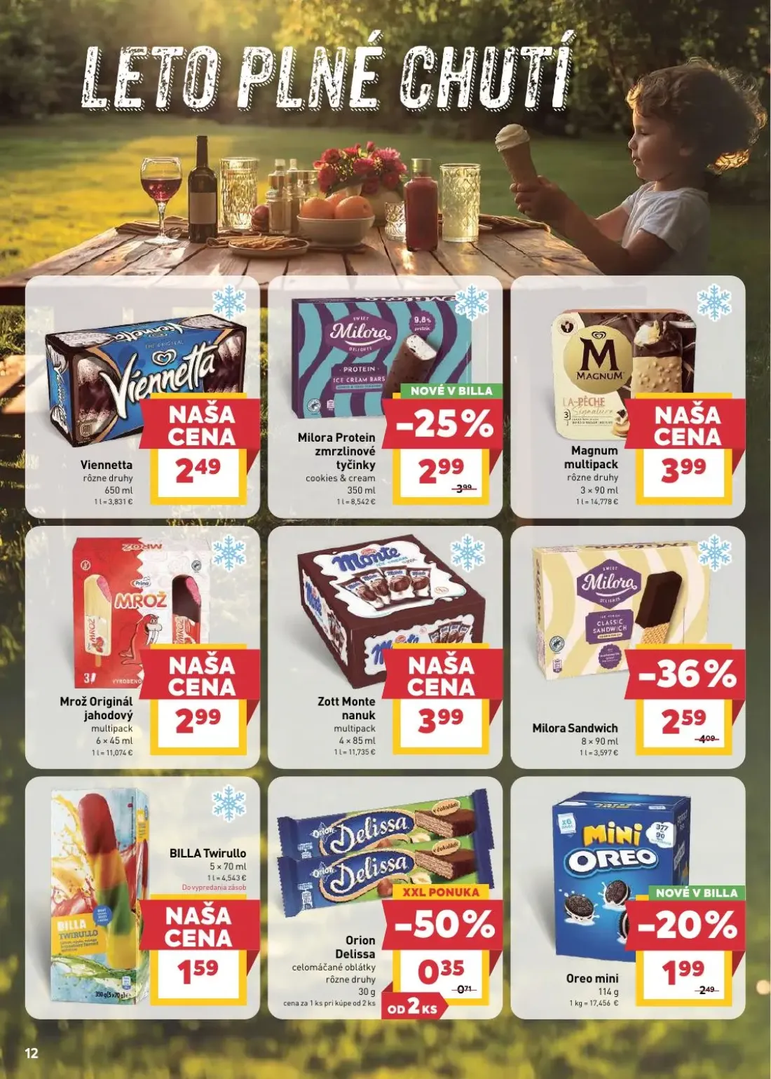 Billa leták, strana 12 z 30 — Viennetta, Magnum multipack