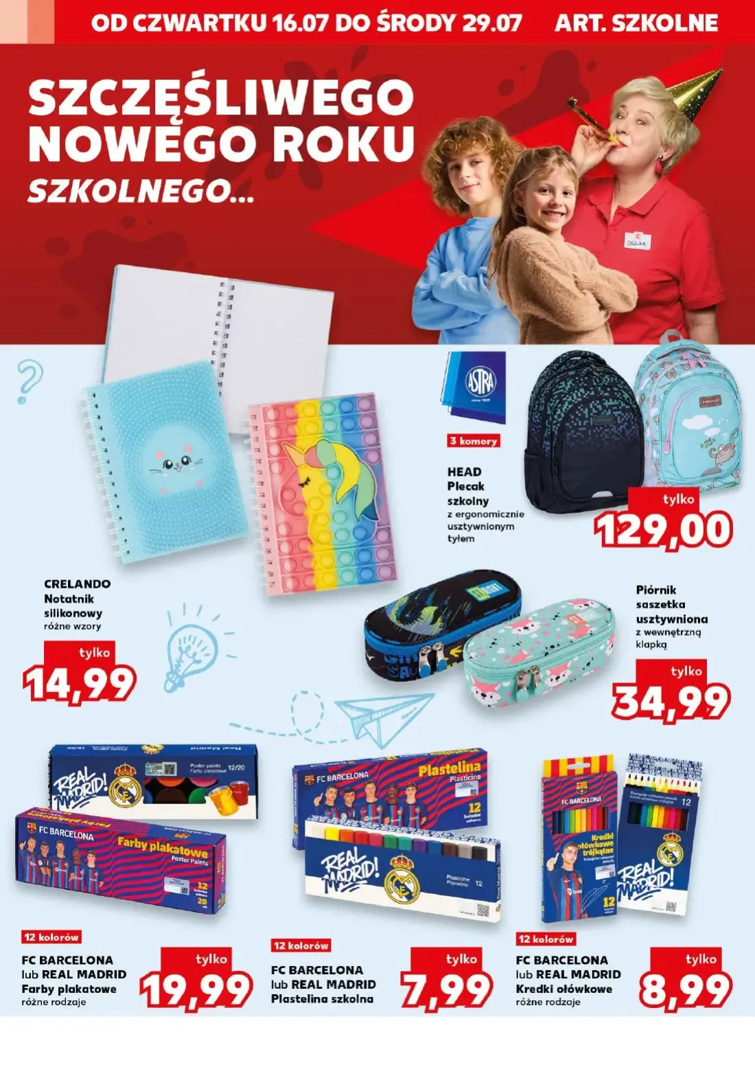 Kaufland gazetka, strona 12 z 16 — Notatnik silikonowy, HEAD Plecak szkolny, Piórnik saszetka usztywniona z wewnętrzną klapką