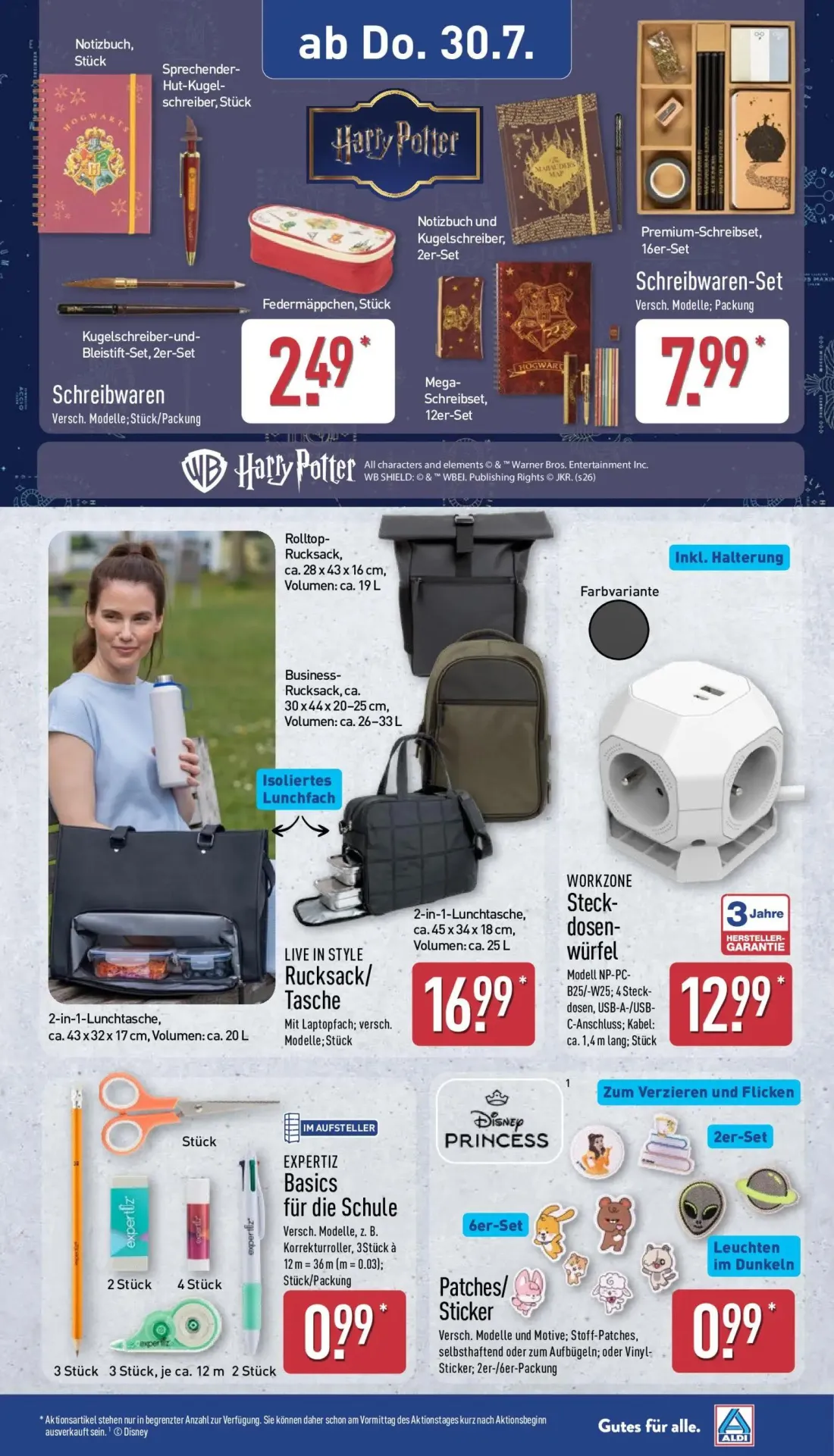 Aldi Nord Prospekt, Seite 15 von 15 — Federmäppchen, Premium-Schreibset, 2-in-1-Lunchtasche