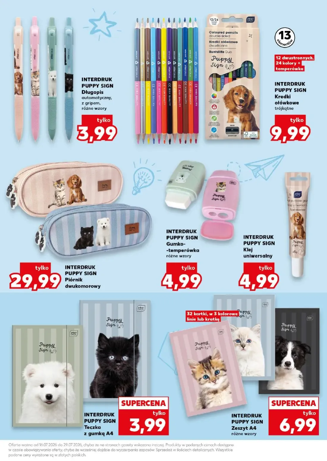Kaufland gazetka, strona 17 z 32 — INTERDRUK PUPPY SIGN Długopis automatyczny, z gripem, różne wzory, INTERDRUK PUPPY SIGN K…