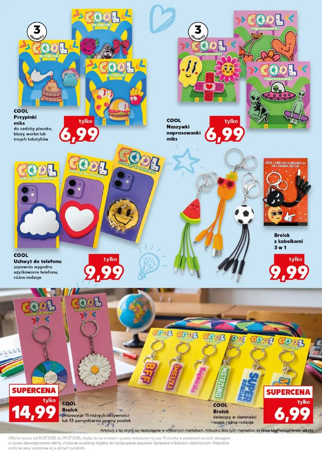 Kaufland gazetka, strona 25 z 32 — COOL Przypinki miks, COOL Naszywki naprasowanki miks, COOL Uchwyt do telefonu
