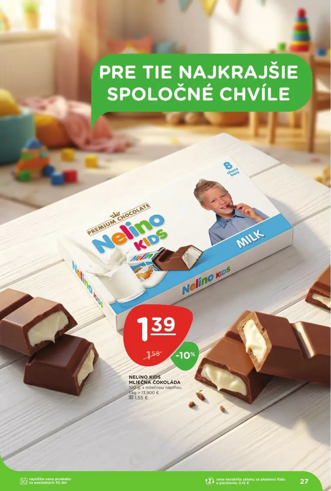 Terno leták, strana 27 z 29 — NELINO KIDS MLIEČNA ČOKOLÁDA