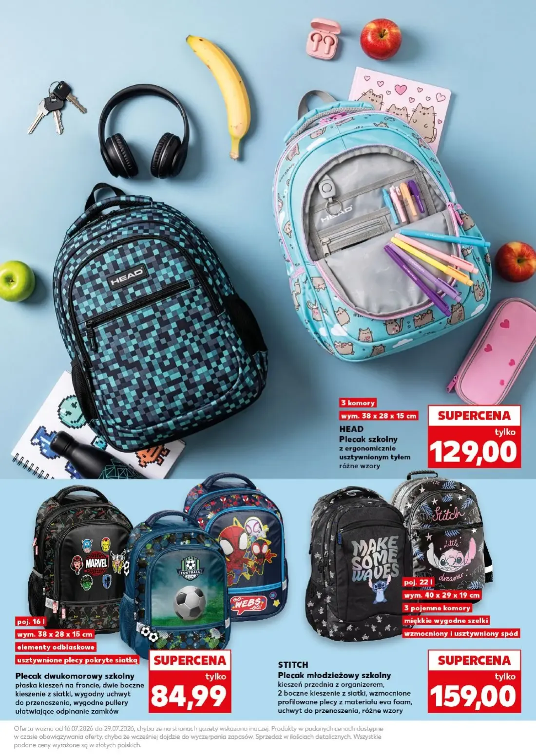 Kaufland gazetka, strona 29 z 32 — Plecak szkolny, Plecak dwukomorowy szkolny, Plecak młodzieżowy szkolny