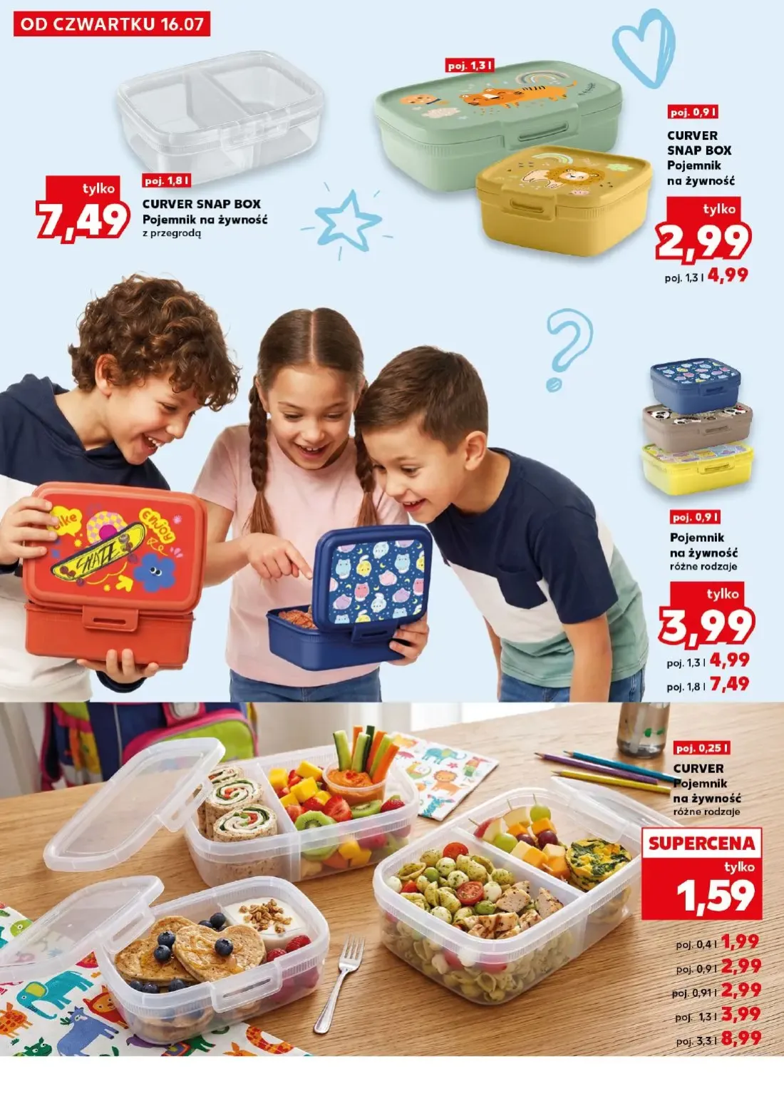 Kaufland gazetka, strona 30 z 32 — Pojemnik na żywność różne rodzaje, CURVER SNAP BOX Pojemnik na żywność, CURVER Pojemnik n…