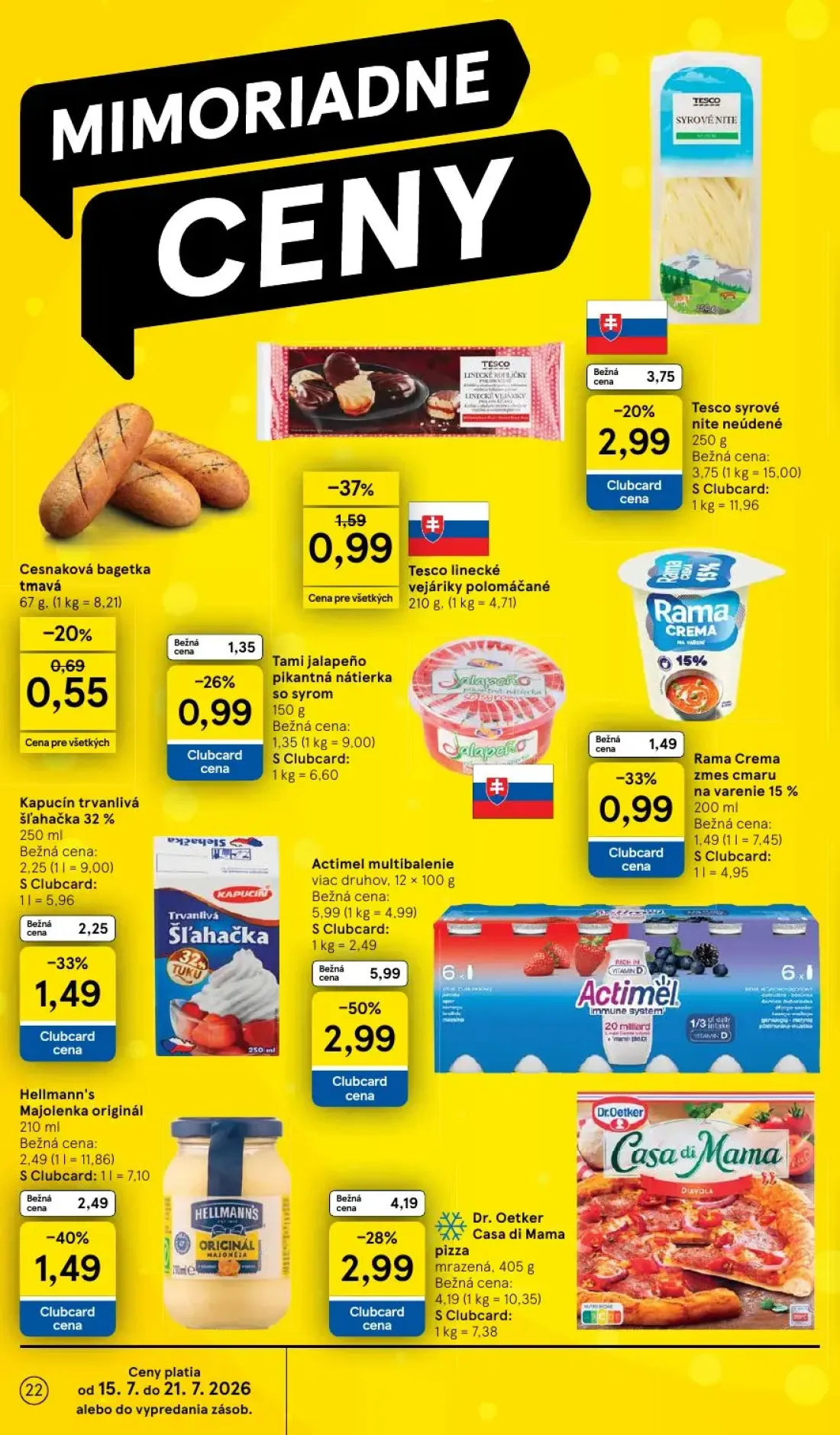 Tesco leták, strana 22 z 52 — Cesnaková bagetka tmavá