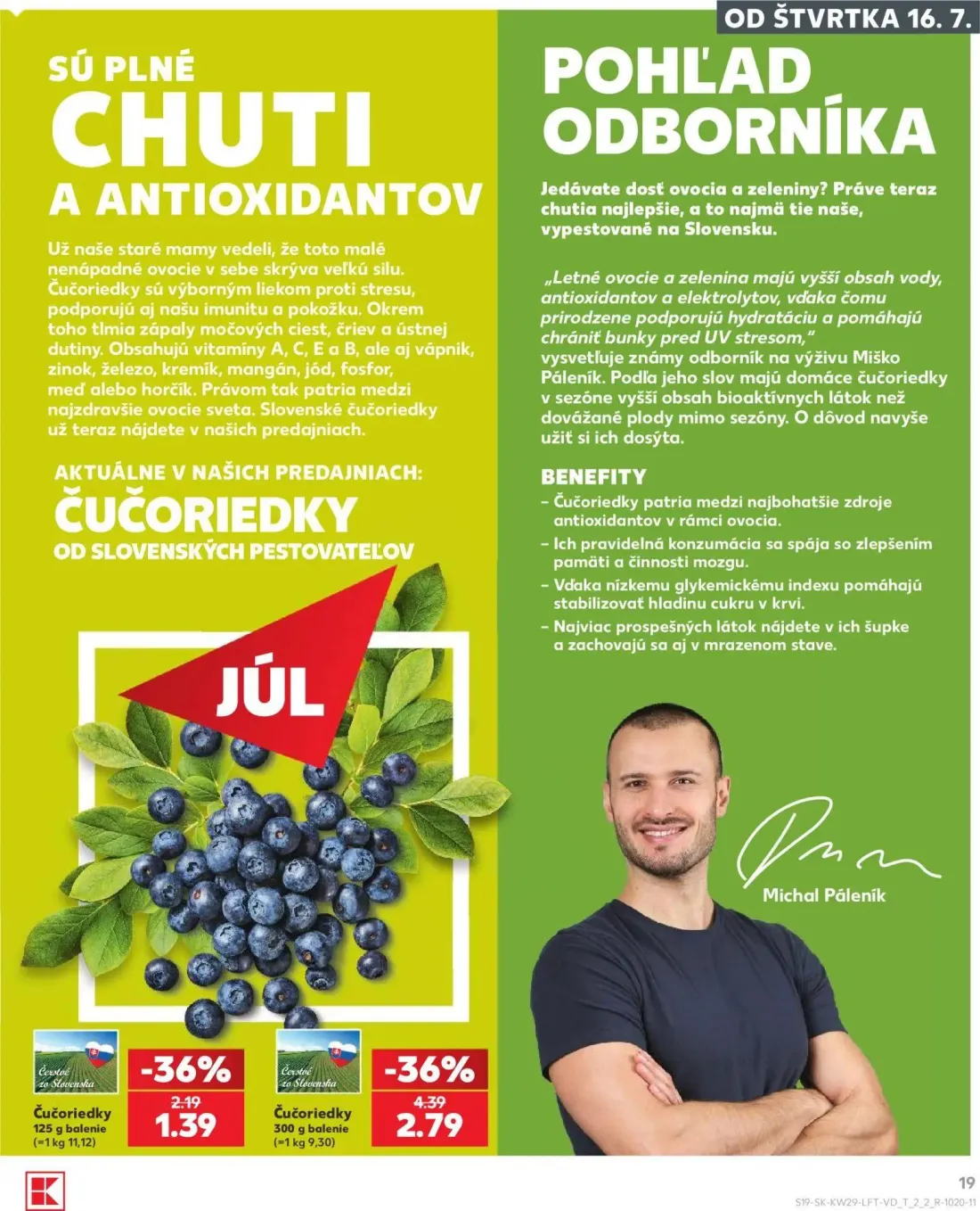 Kaufland leták, strana 19 z 86 — Čučoriedky, Čučoriedky