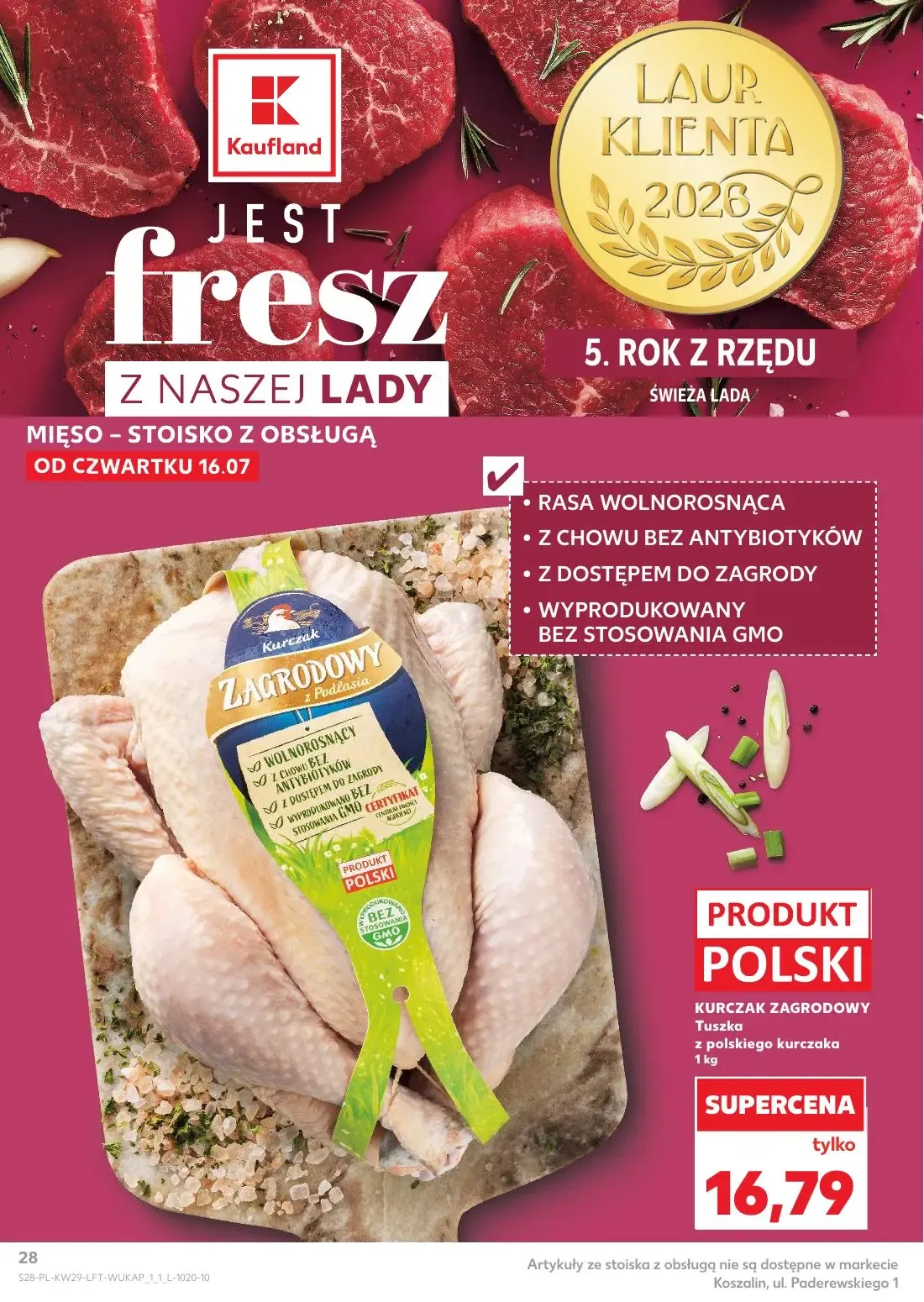 Kaufland gazetka, strona 28 z 70 — KURCZAK ZAGRODOWY Tuszka