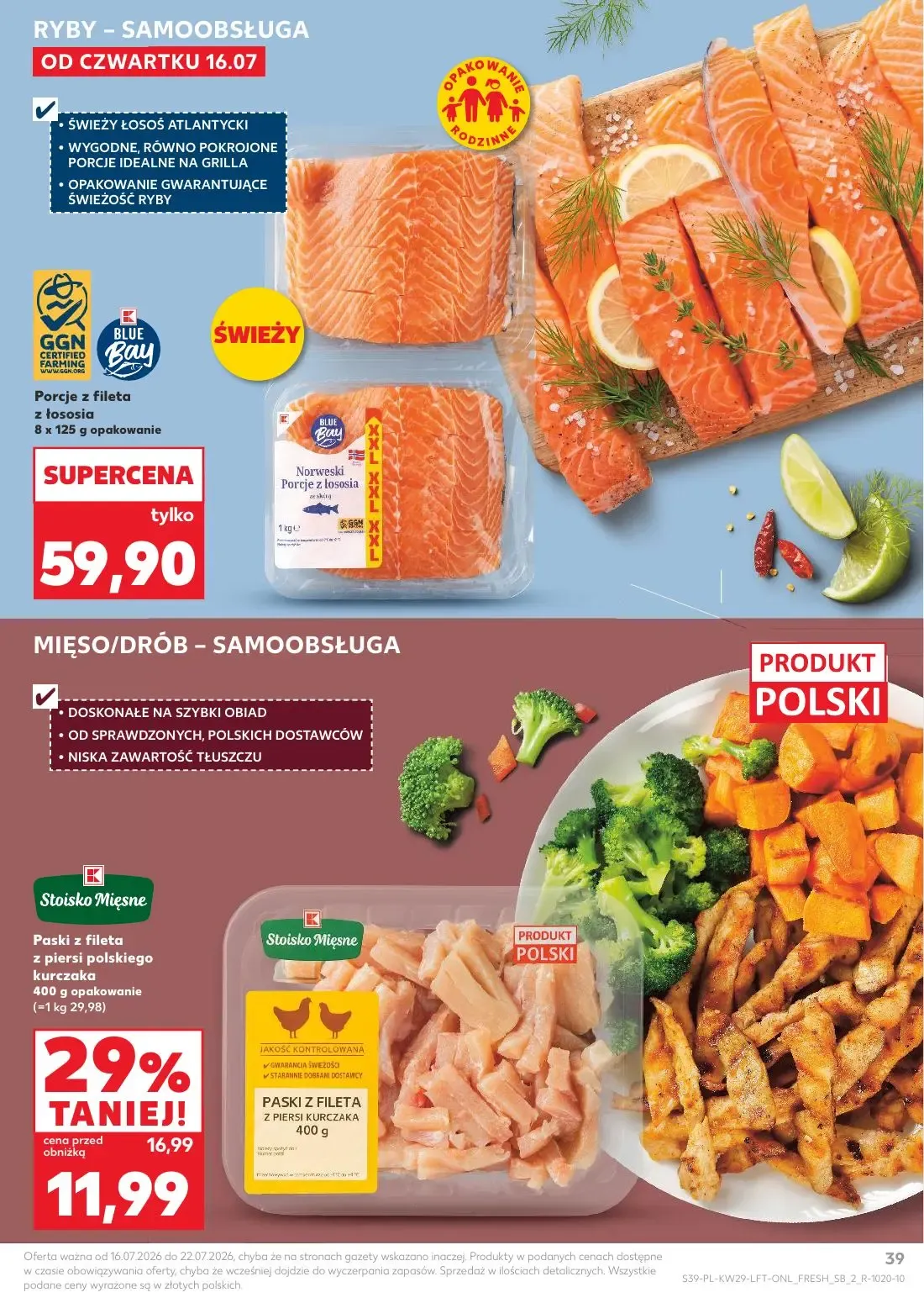 Kaufland gazetka, strona 39 z 70 — Porcje z fileta z łososia