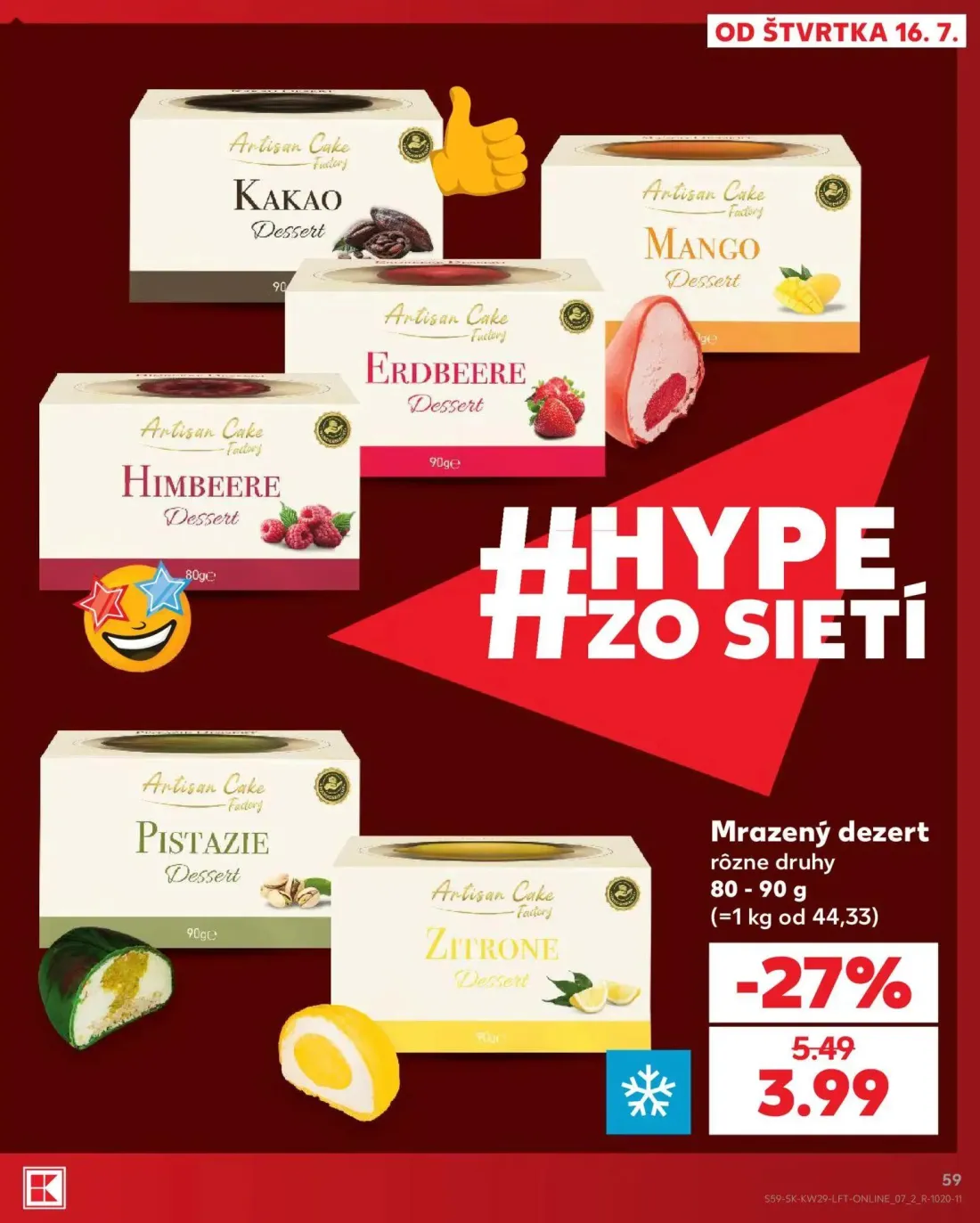 Kaufland leták, strana 59 z 86 — Mrazený dezert