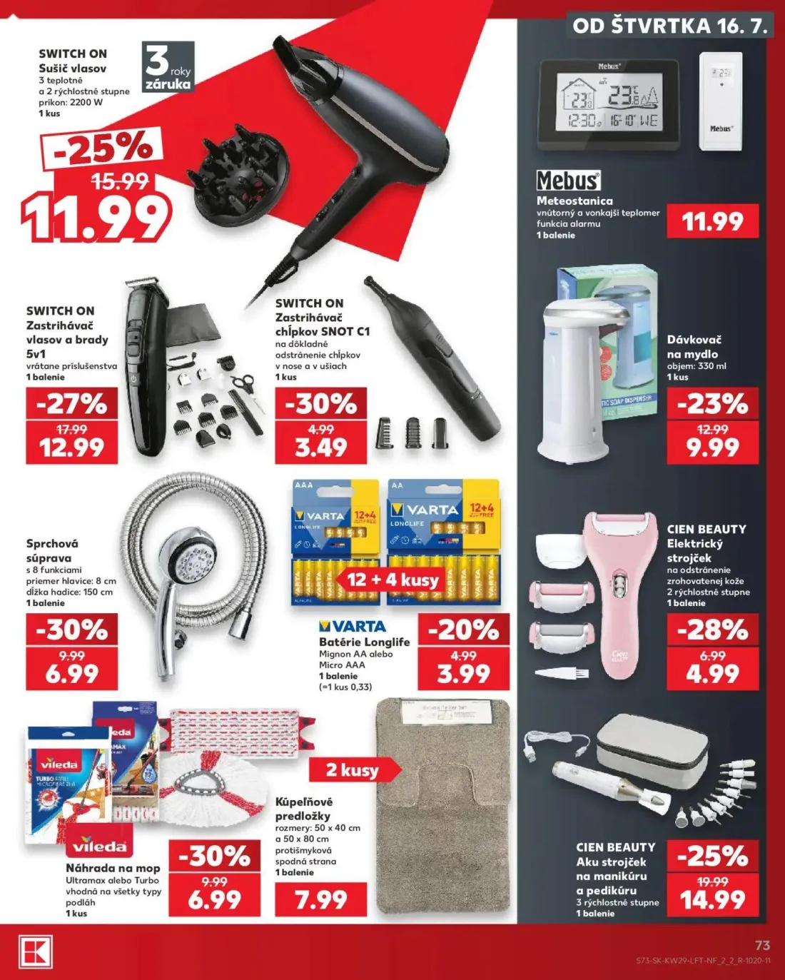 Kaufland leták, strana 73 z 86 — Náhrada na mop Ultramax alebo Turbo