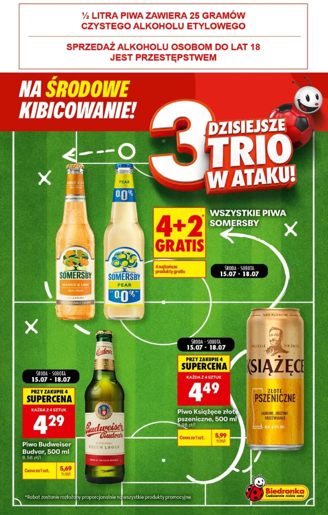 Biedronka gazetka, strona 2 z 5 — Piwo Książęce złote pszeniczne, Piwo Budweiser Budvar