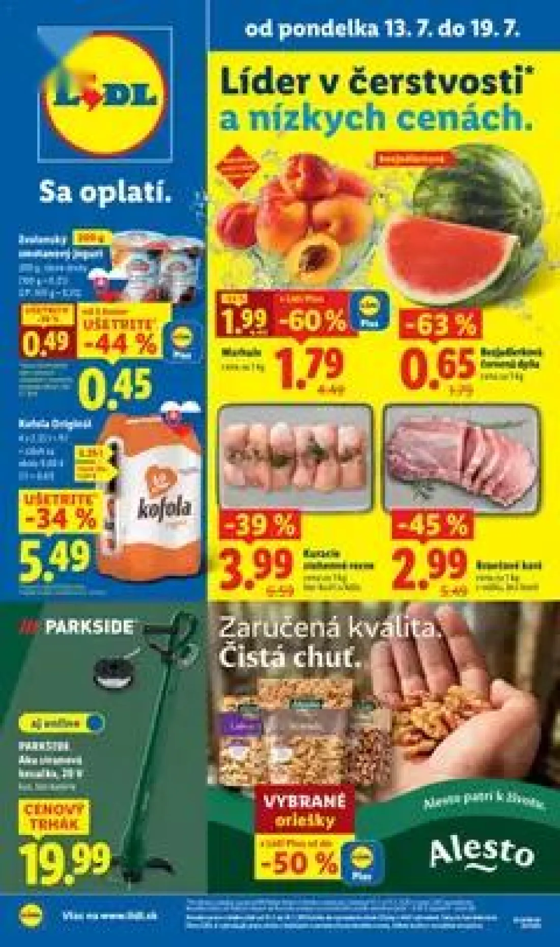 Koruna leták, strana 4 z 7 — Kofola Originál, Brazílska červená dyňa, Kuracie marinované rezne