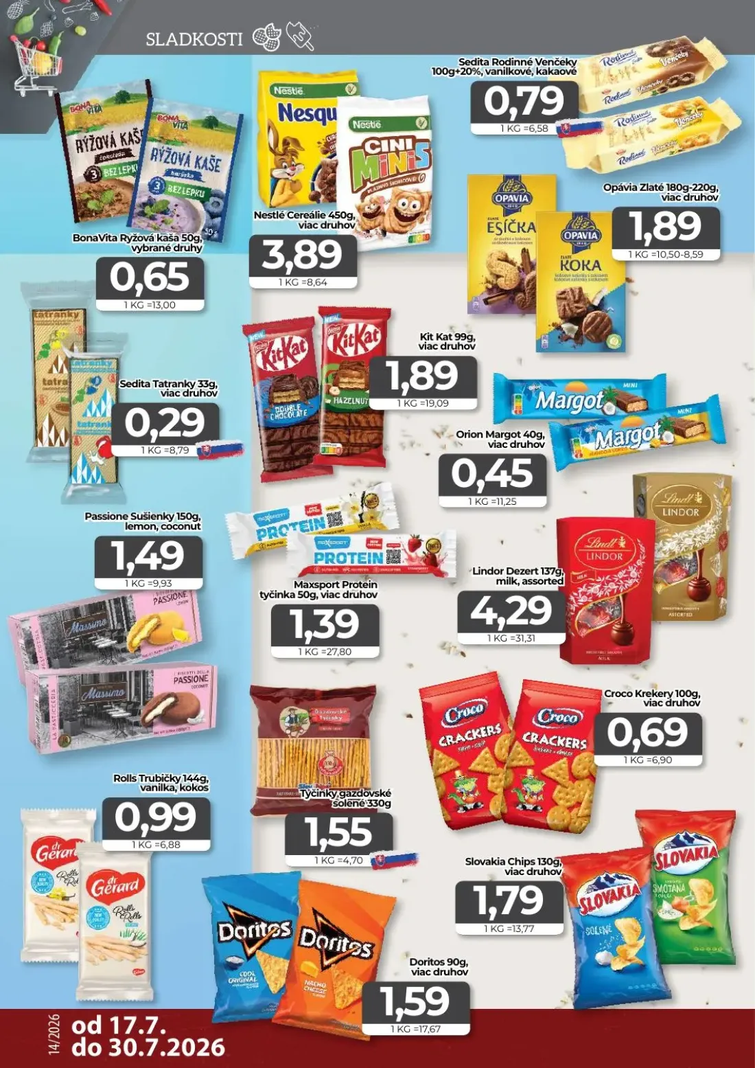 Cba Komfos leták, strana 10 z 16 — BonaVita Ryžová kaša, Nestlé Cereálie, Sedita Rodinné Venčeky