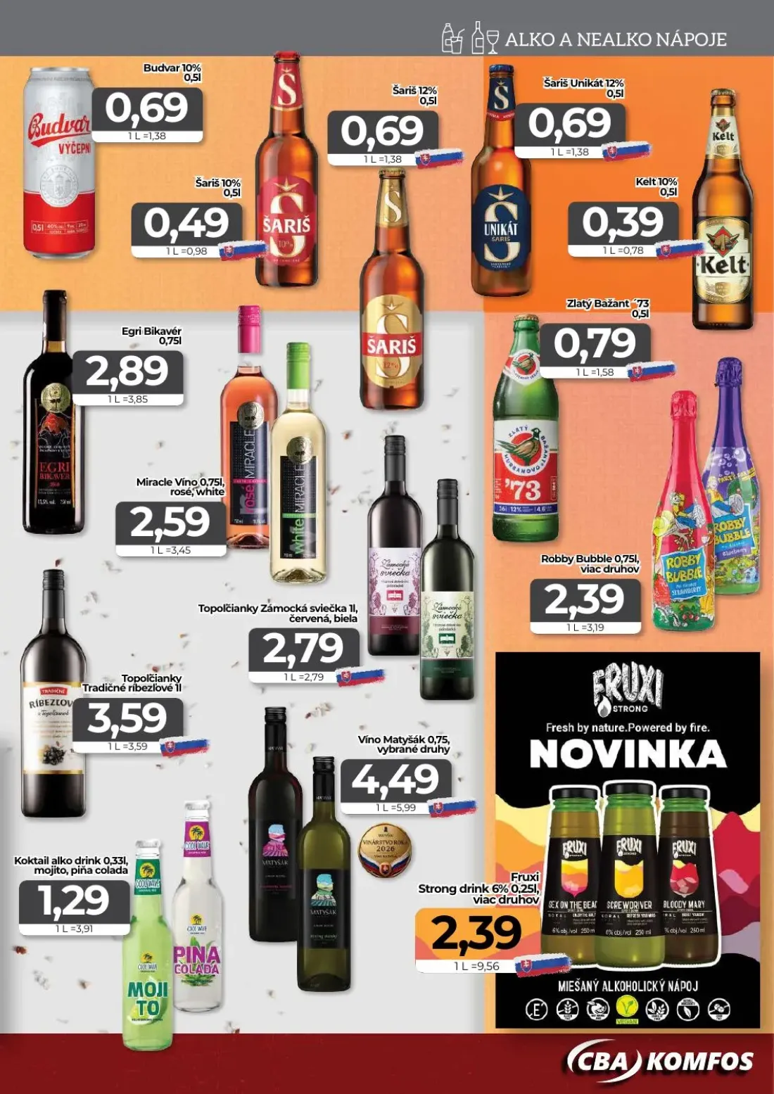 Cba Komfos leták, strana 13 z 16 — Budvar, Šariš, Šariš